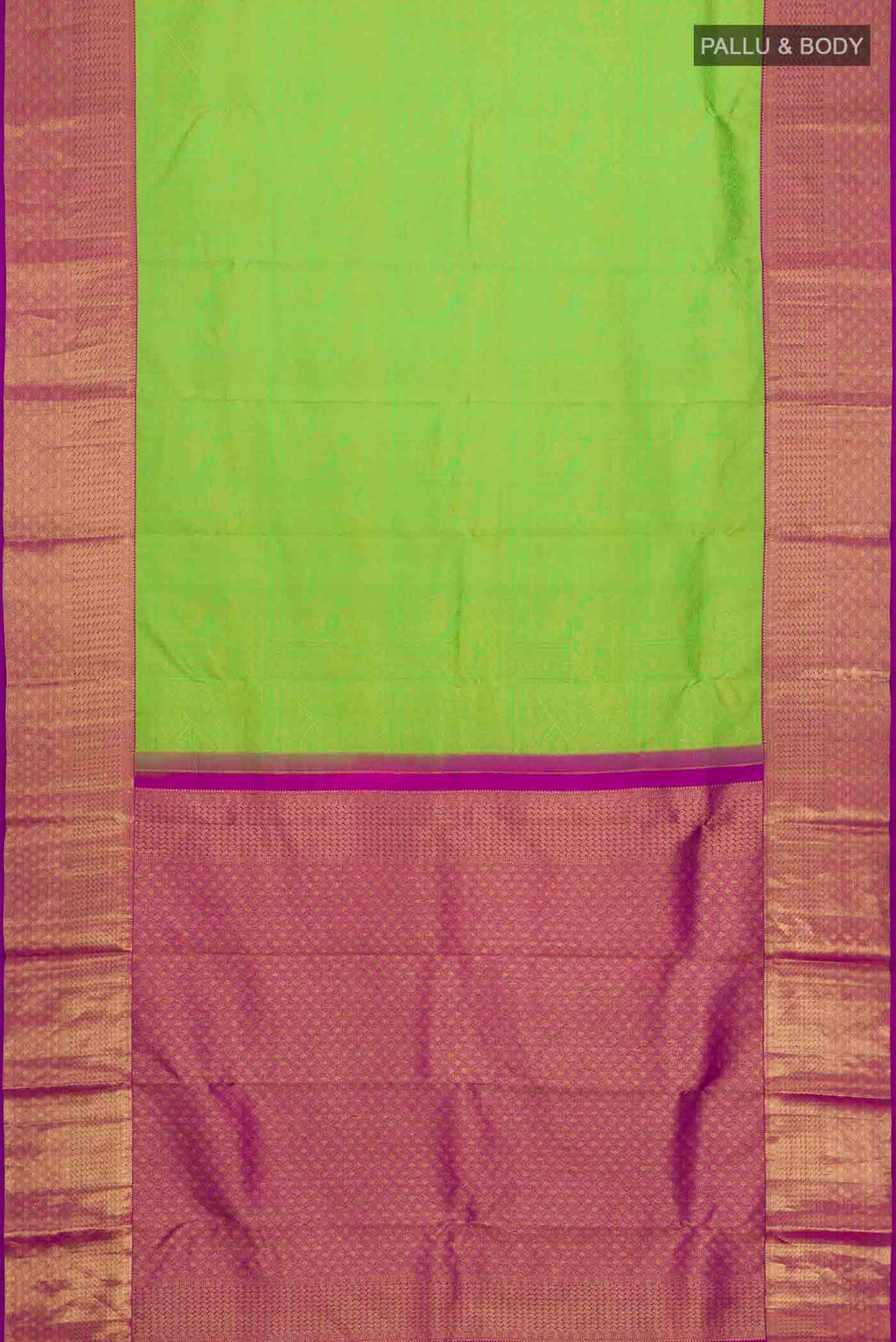 Parrot Green Kanchipuram Silk Saree