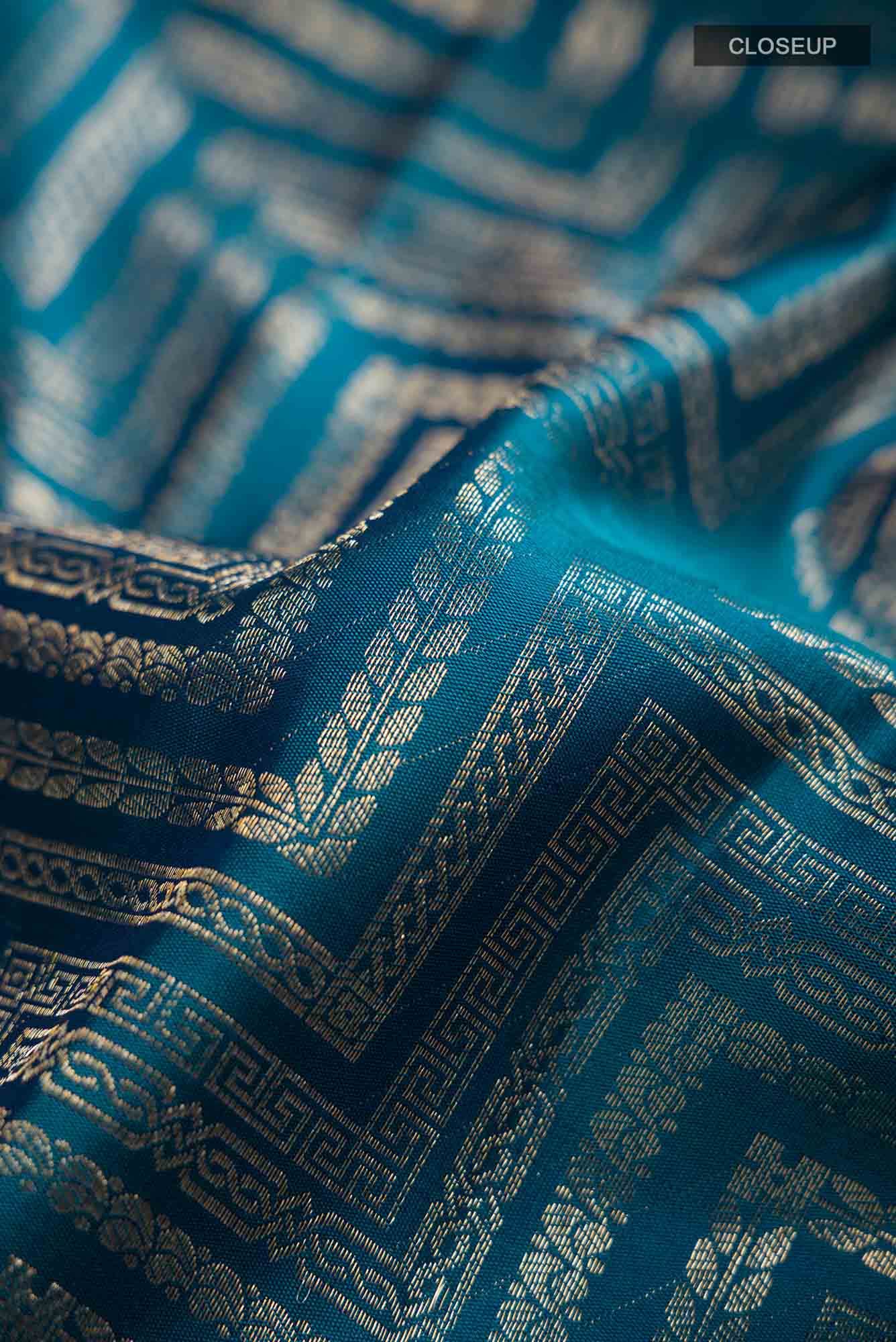 Blue Kanchipuram Silk Saree