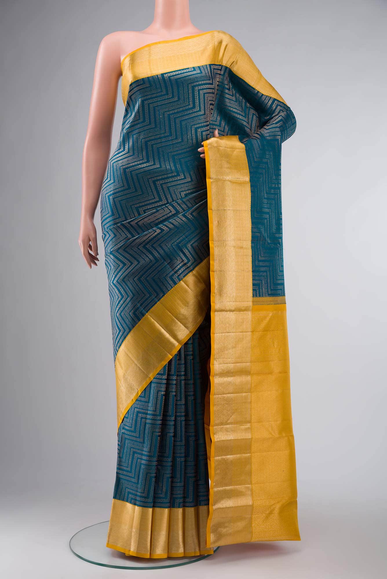 Blue Kanchipuram Silk Saree