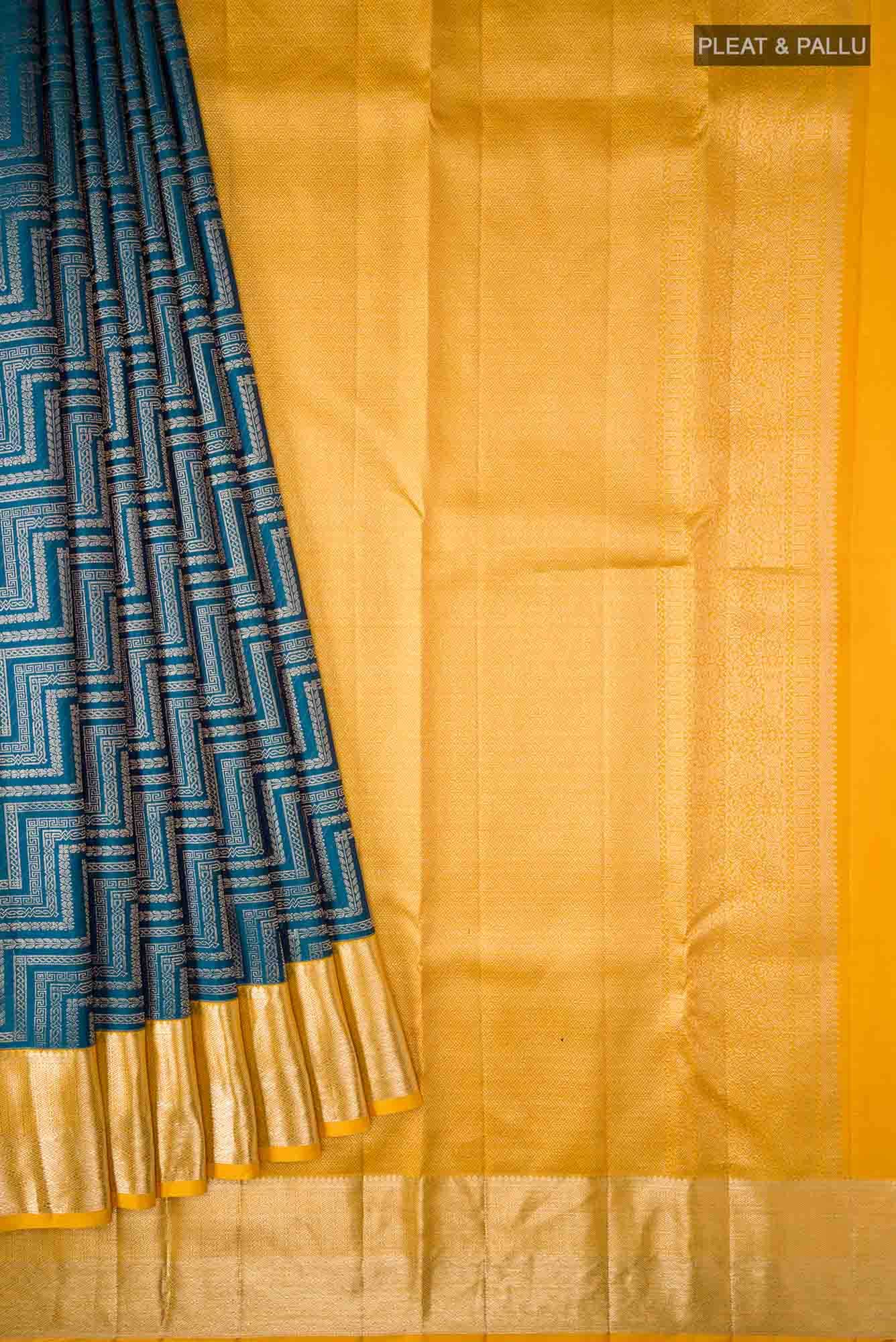 Blue Kanchipuram Silk Saree