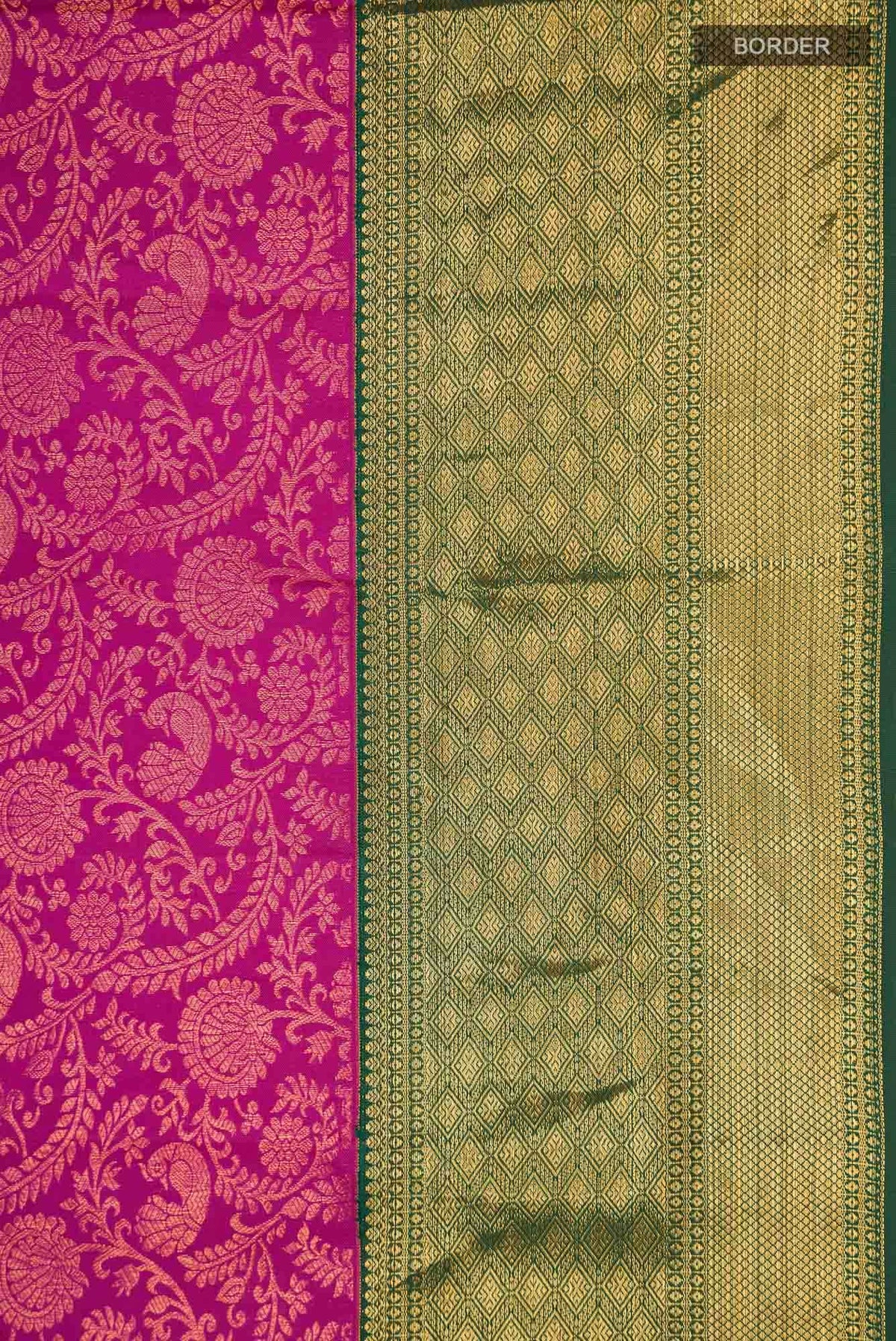 Rani Pink Kanjivaram Silk Saree