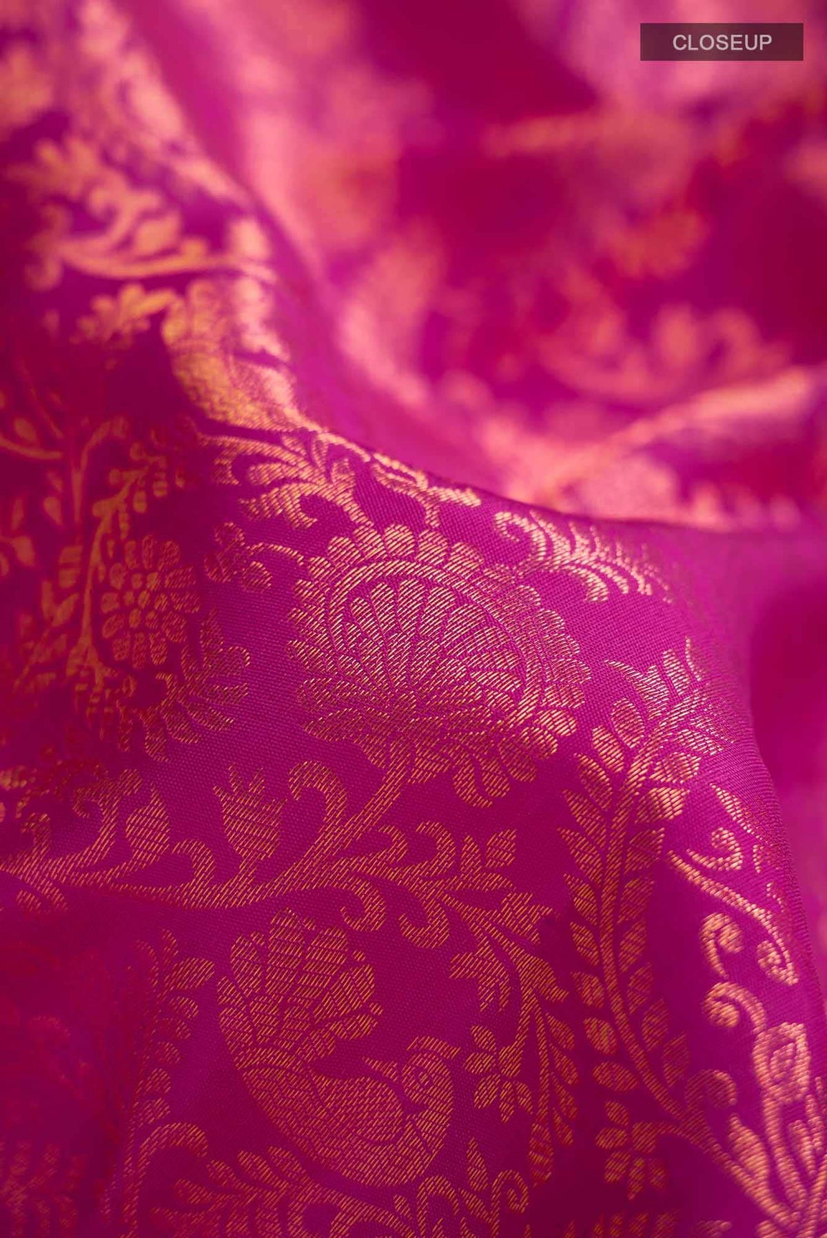 Rani Pink Kanjivaram Silk Saree