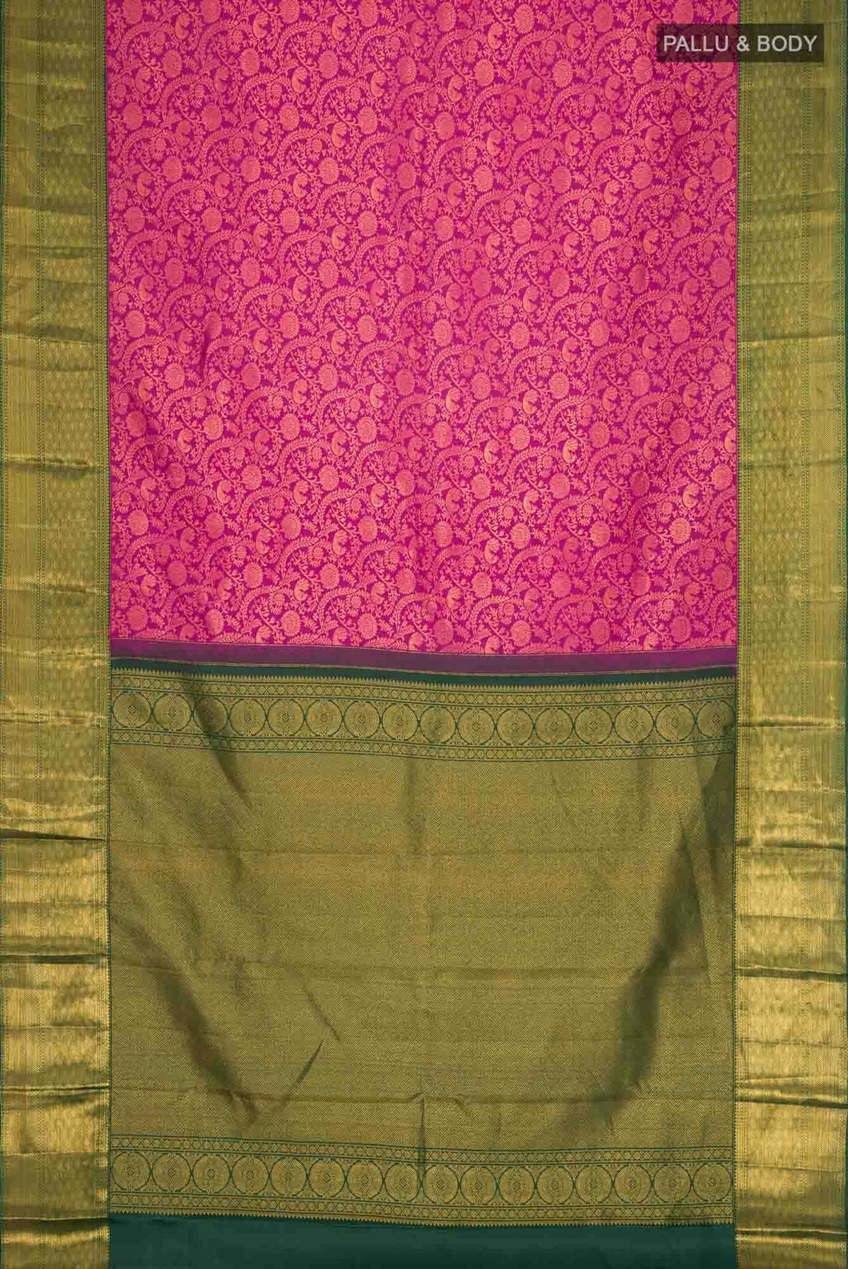 Rani Pink Kanjivaram Silk Saree