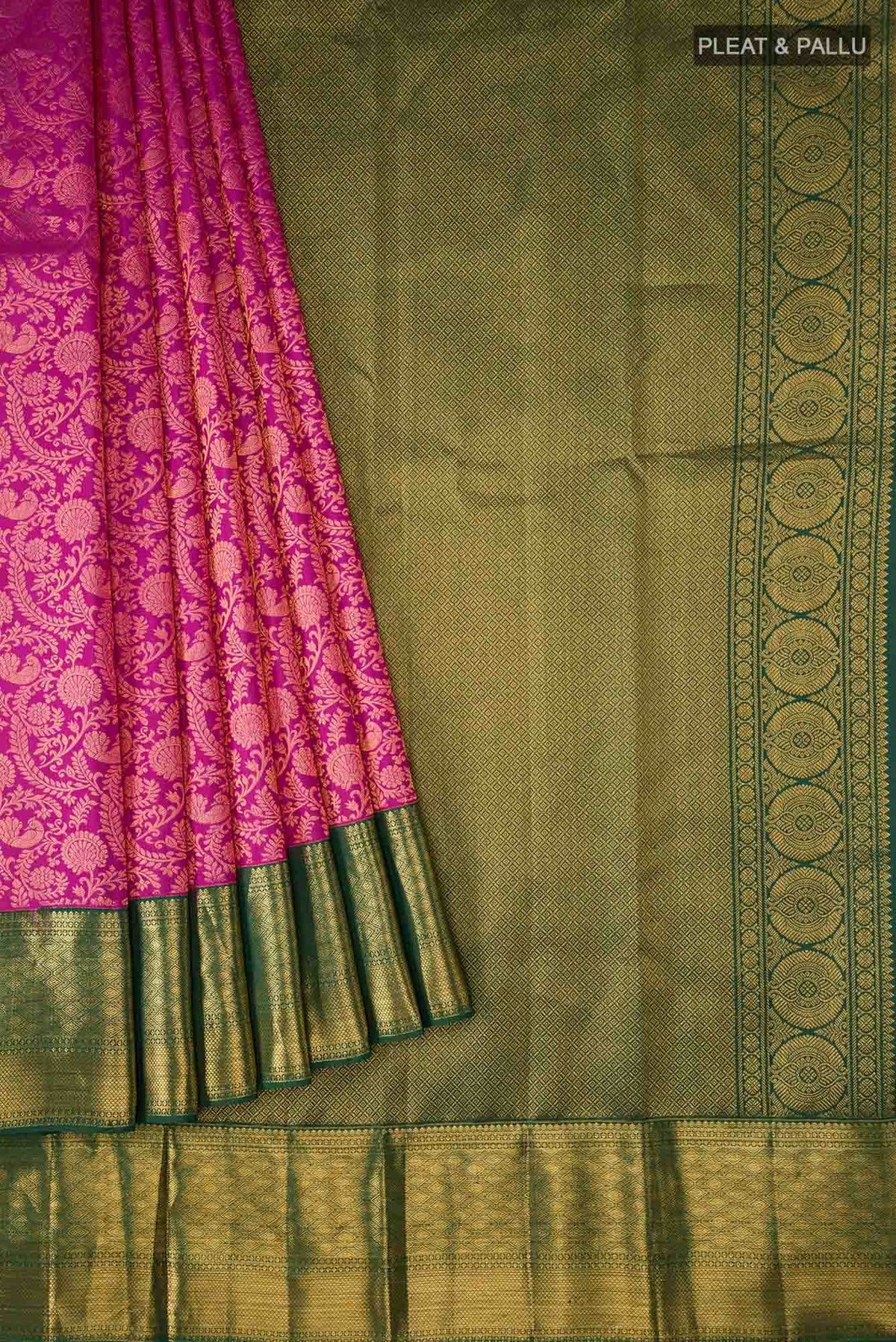 Rani Pink Kanjivaram Silk Saree