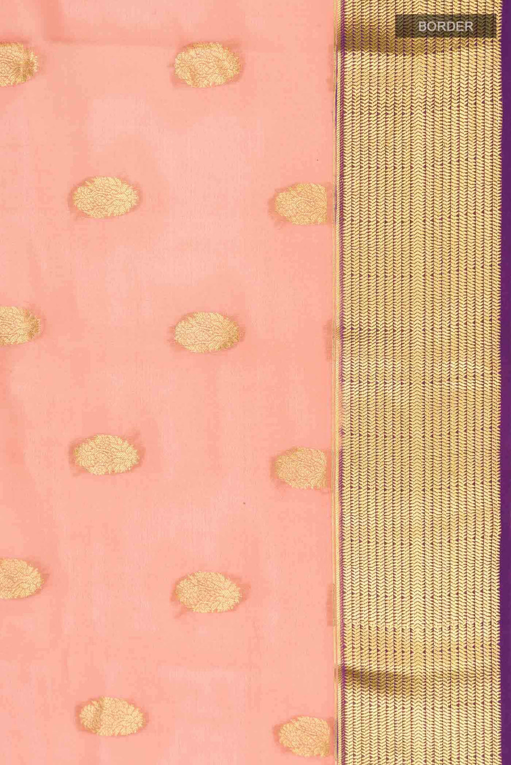 Orange Mysore Crepe Saree