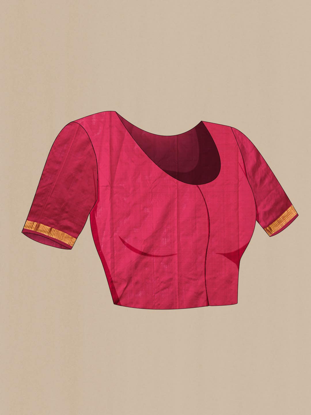 Maroon Kanchipuram Silk Saree