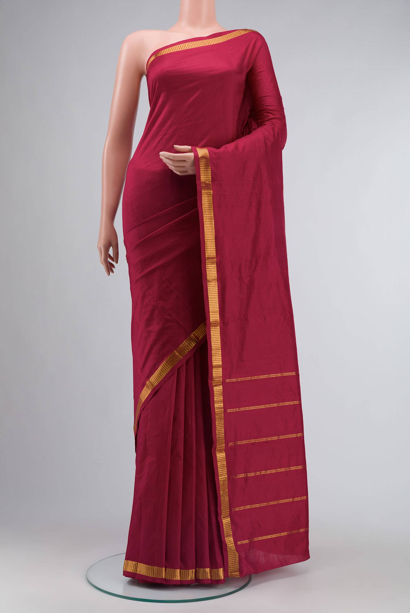 Maroon Kanchipuram Silk Saree