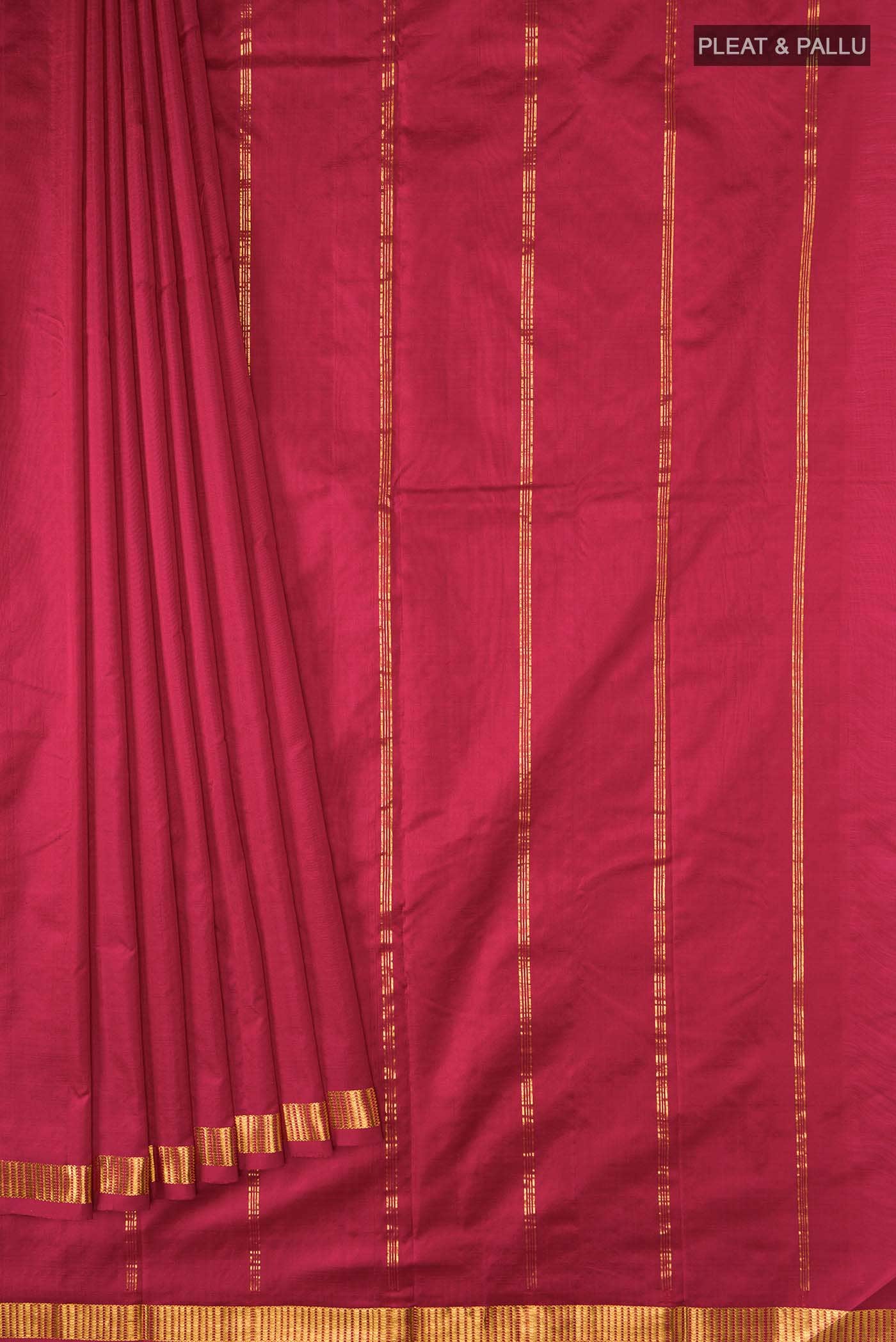 Maroon Kanchipuram Silk Saree