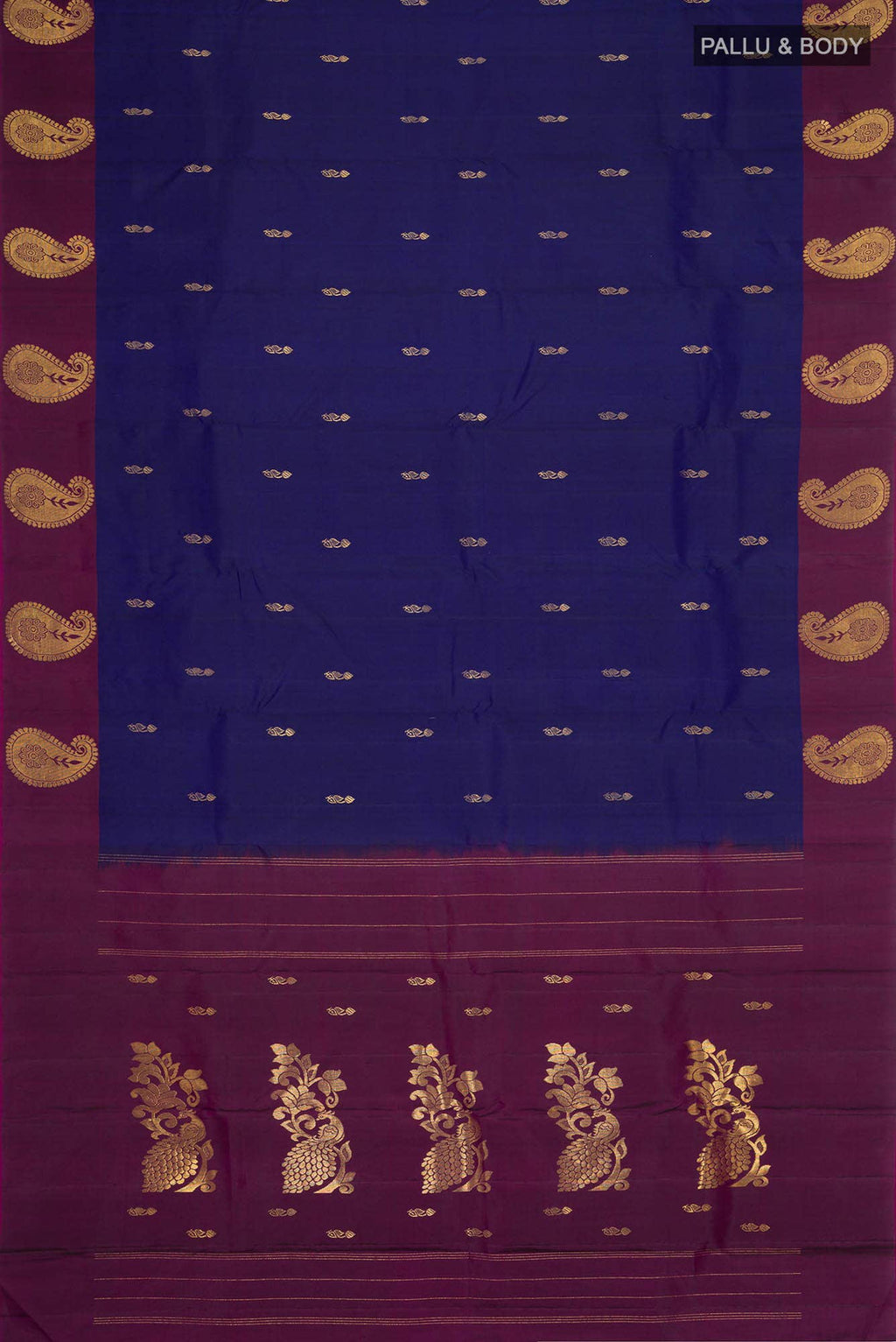 Blue Kanchipuram Silk Saree