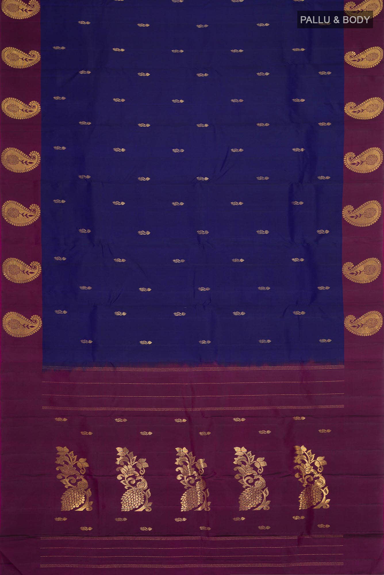 Blue Kanchipuram Silk Saree