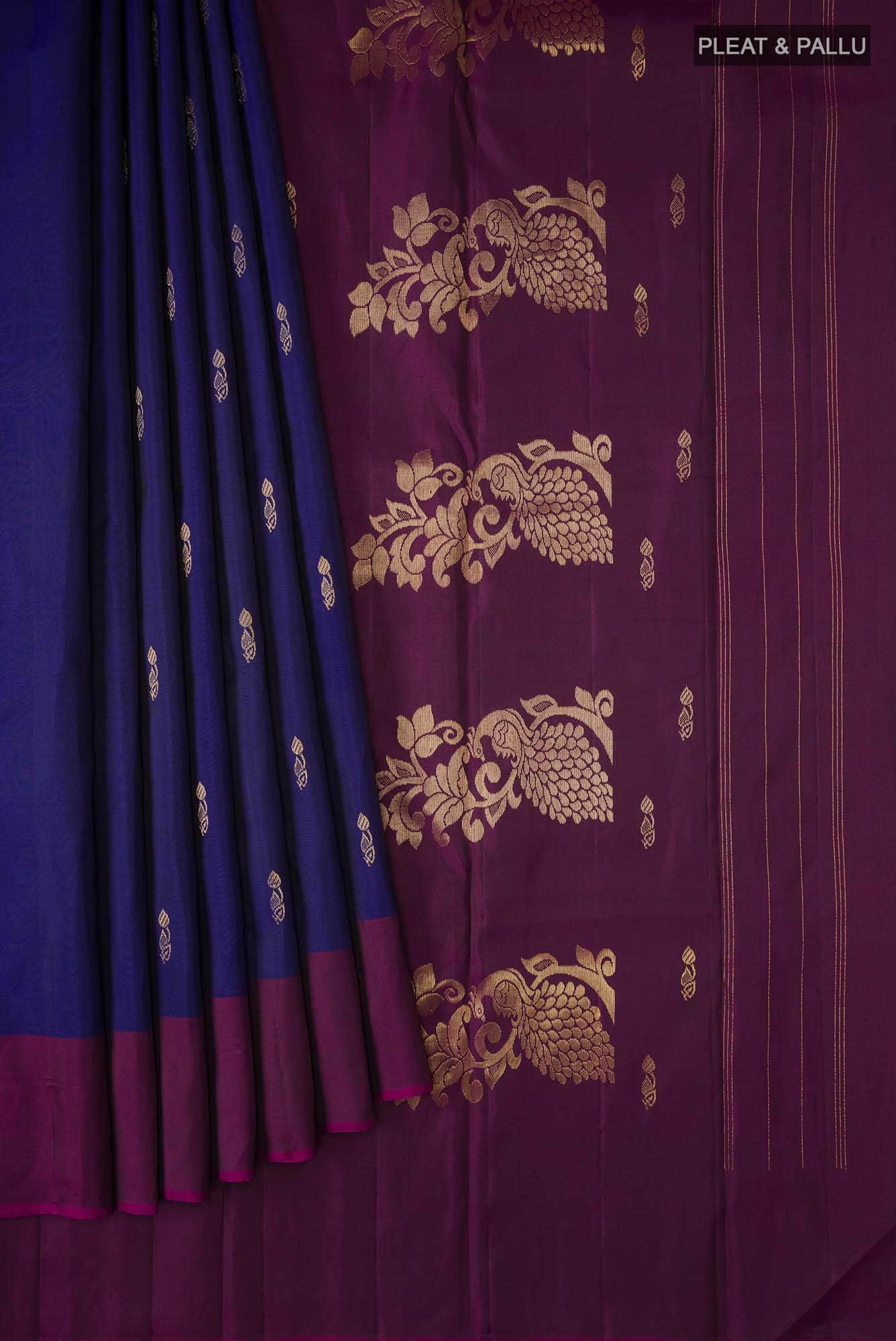 Blue Kanchipuram Silk Saree