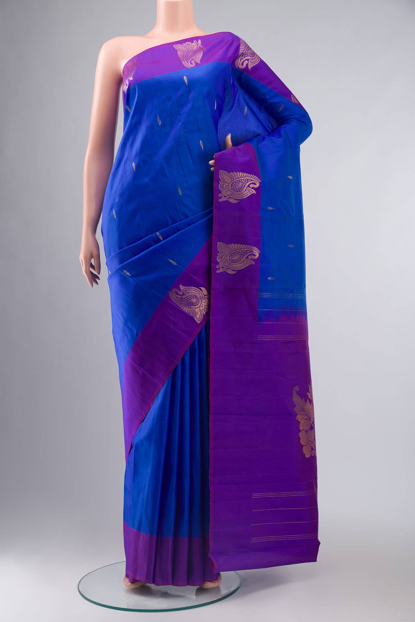 Blue Kanchipuram Silk Saree