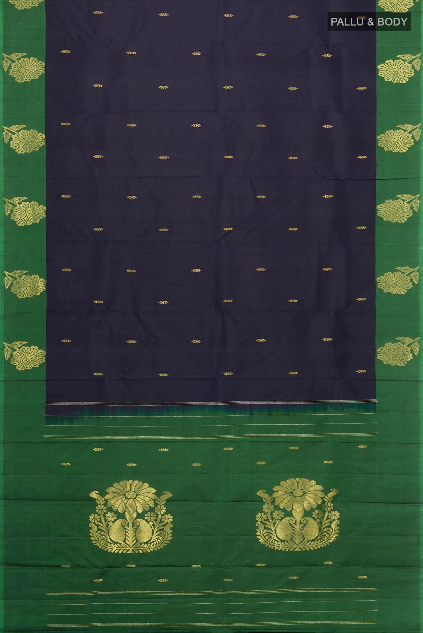 Navy Blue Kanchipuram Silk Saree