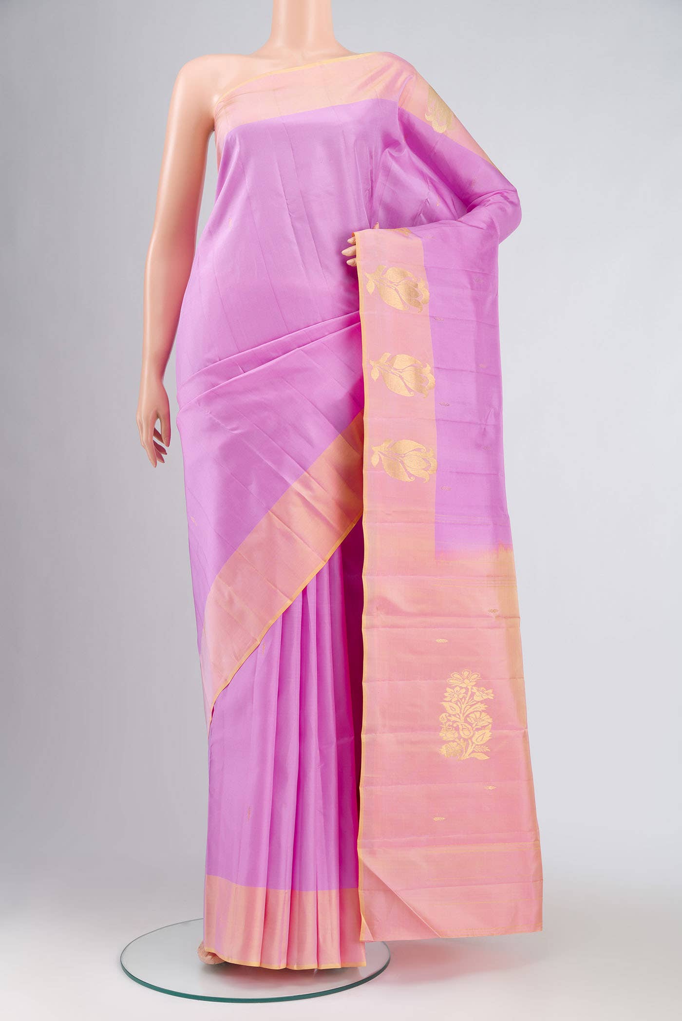 Lavender Kanchipuram Silk Saree