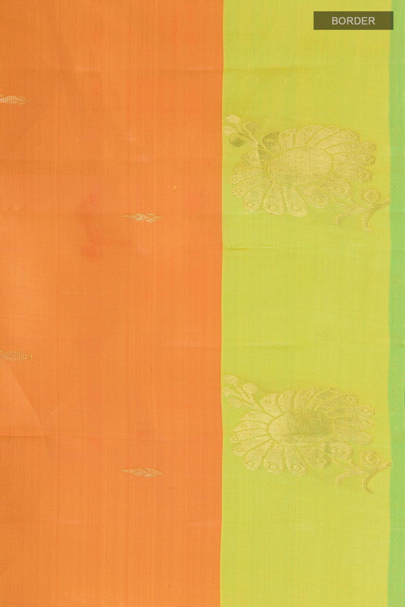 Orange Kanchipuram Silk Saree