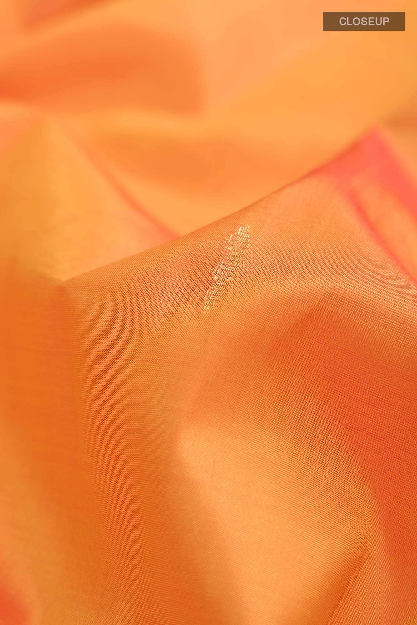 Orange Kanchipuram Silk Saree