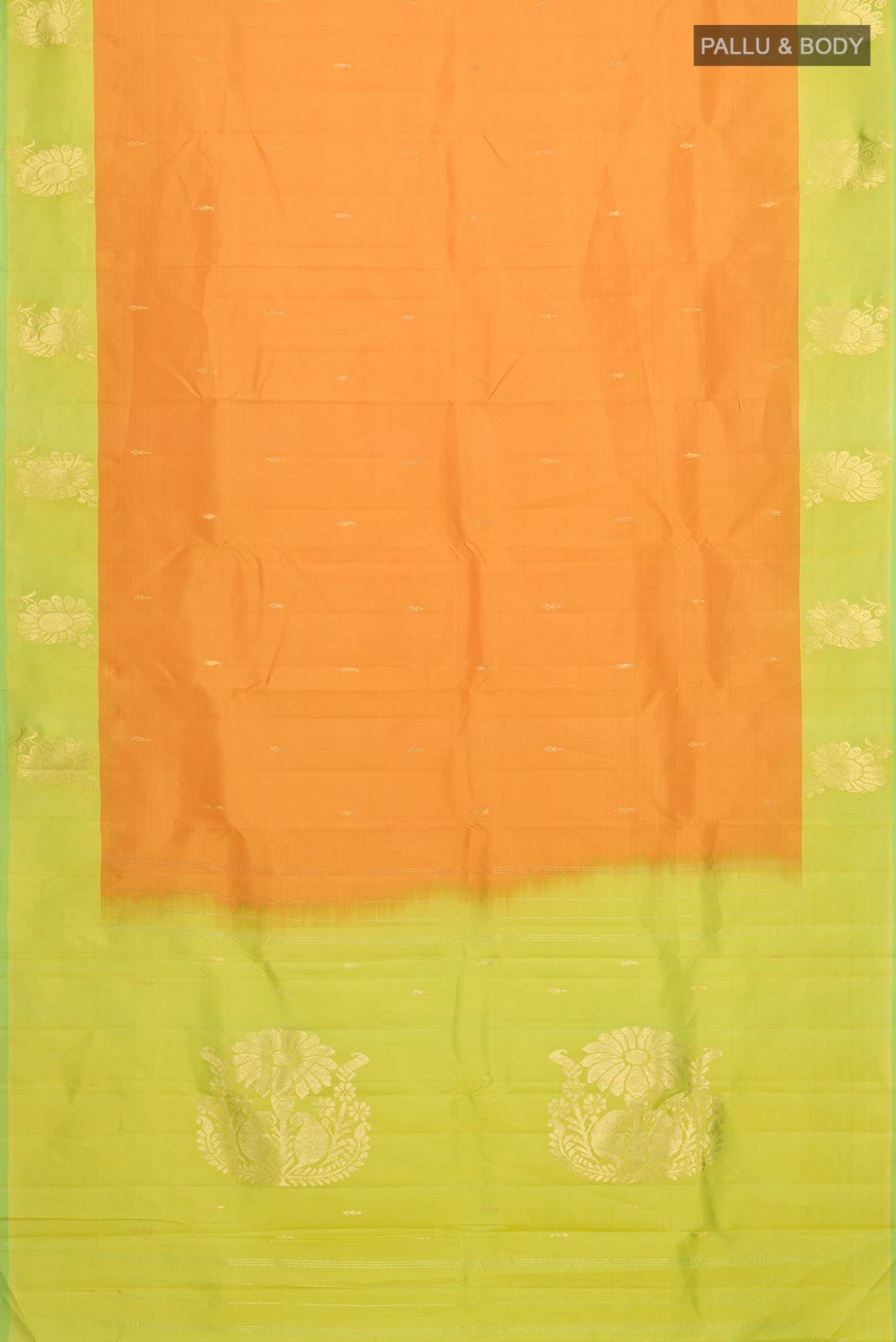 Orange Kanchipuram Silk Saree
