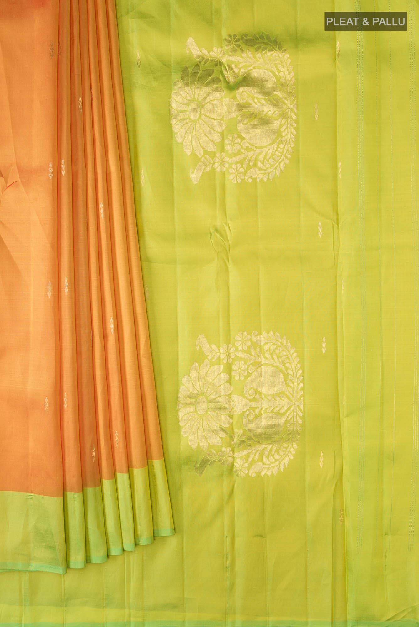 Orange Kanchipuram Silk Saree