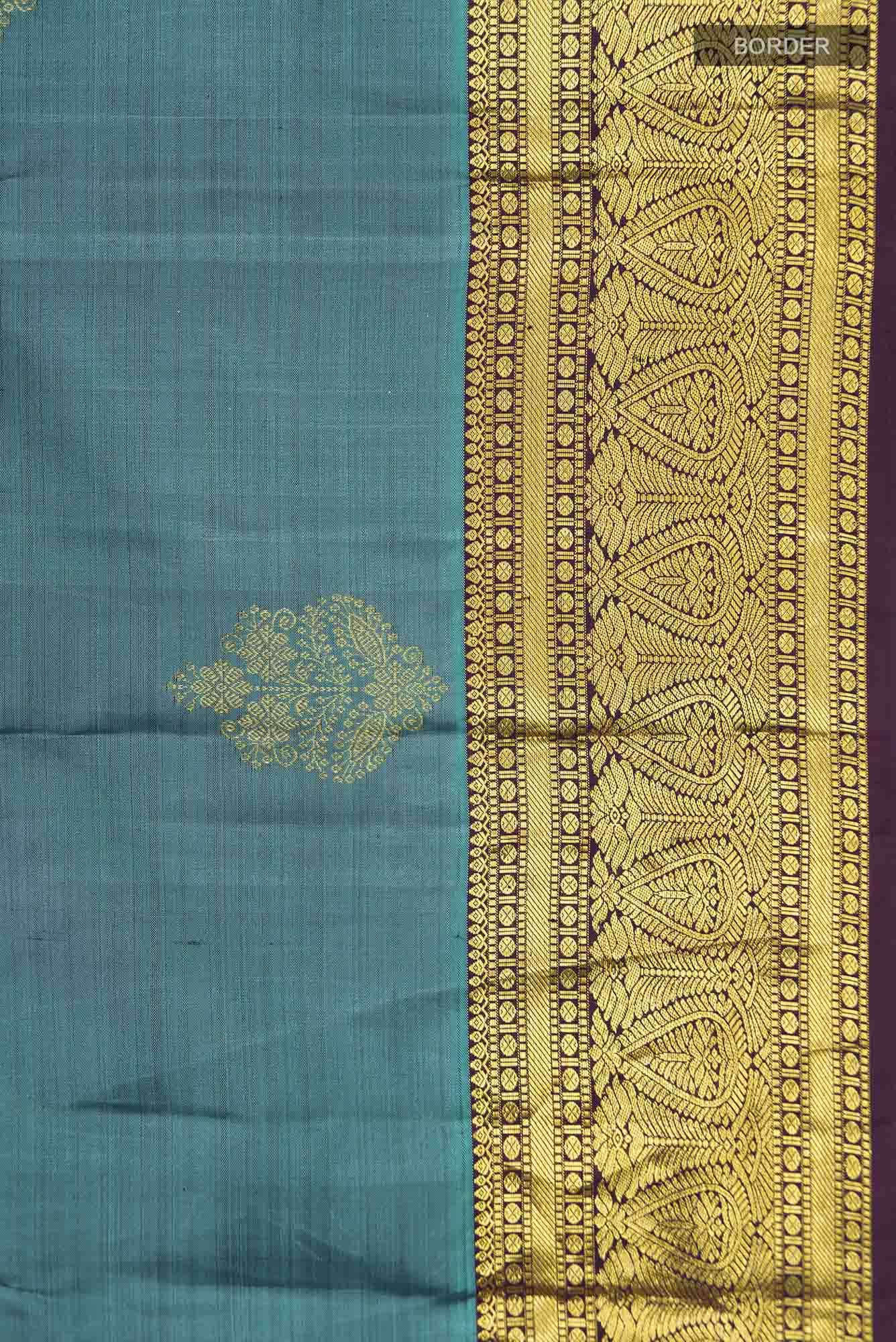 Blue Kanchipuram Silk Saree