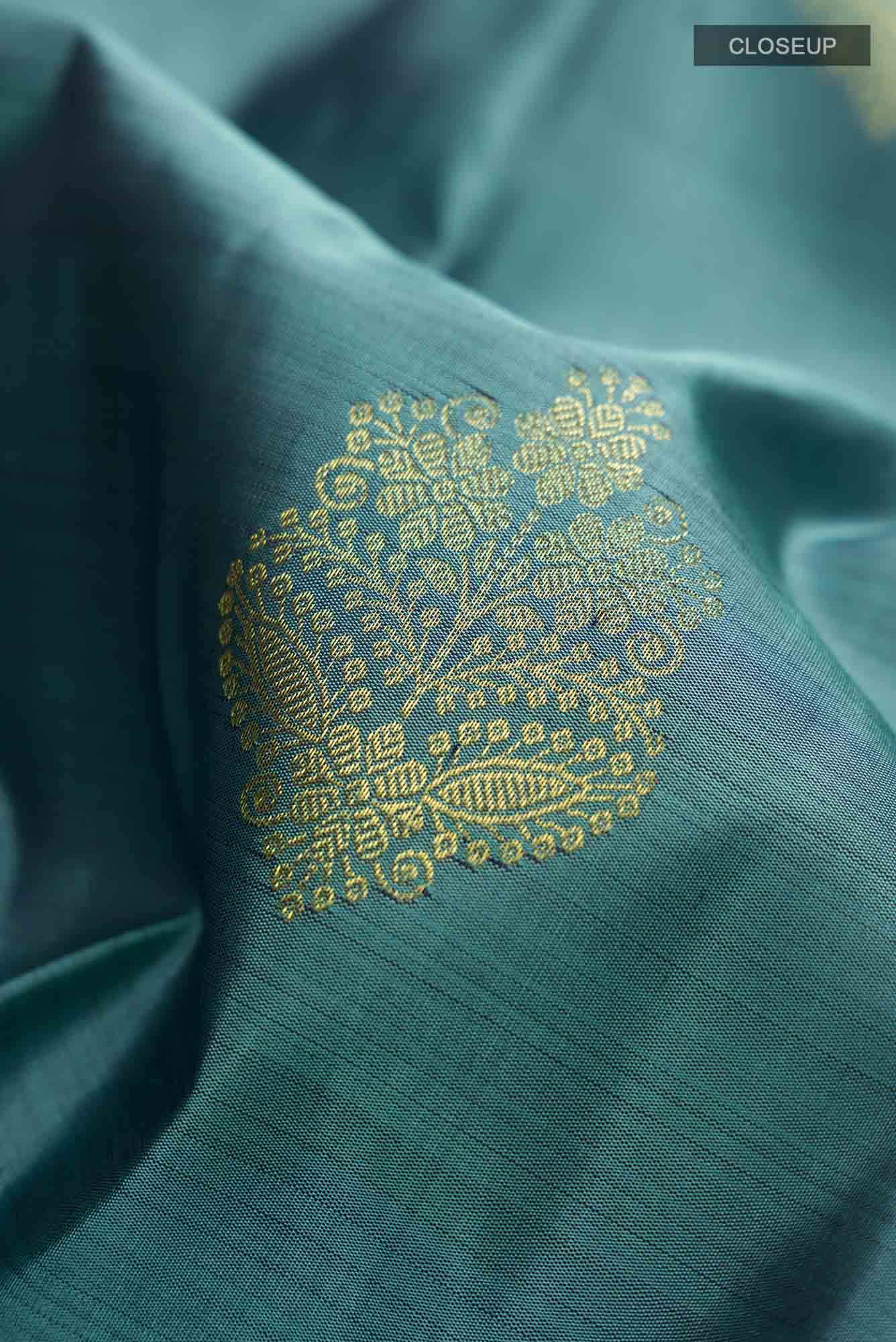 Blue Kanchipuram Silk Saree
