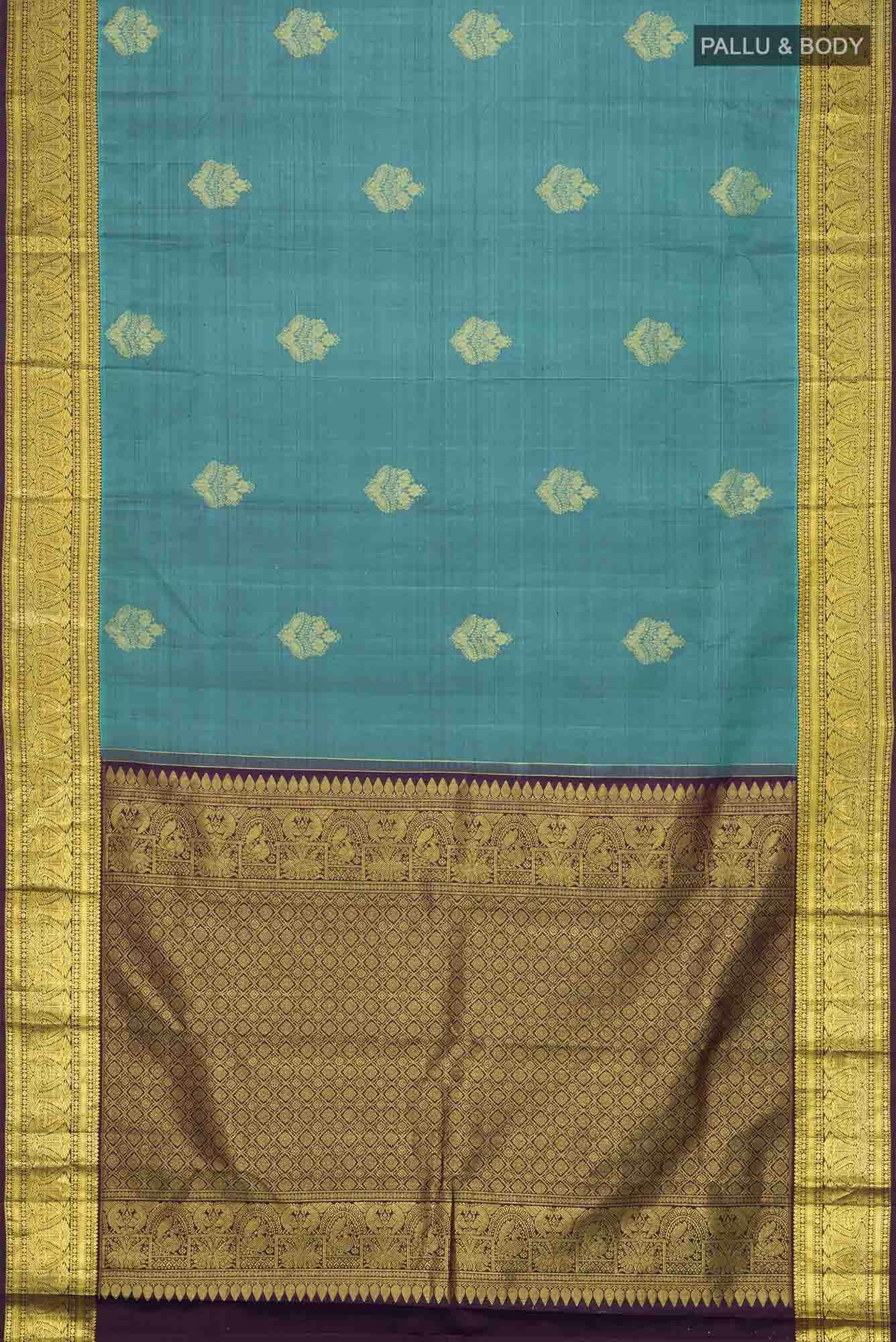 Blue Kanchipuram Silk Saree
