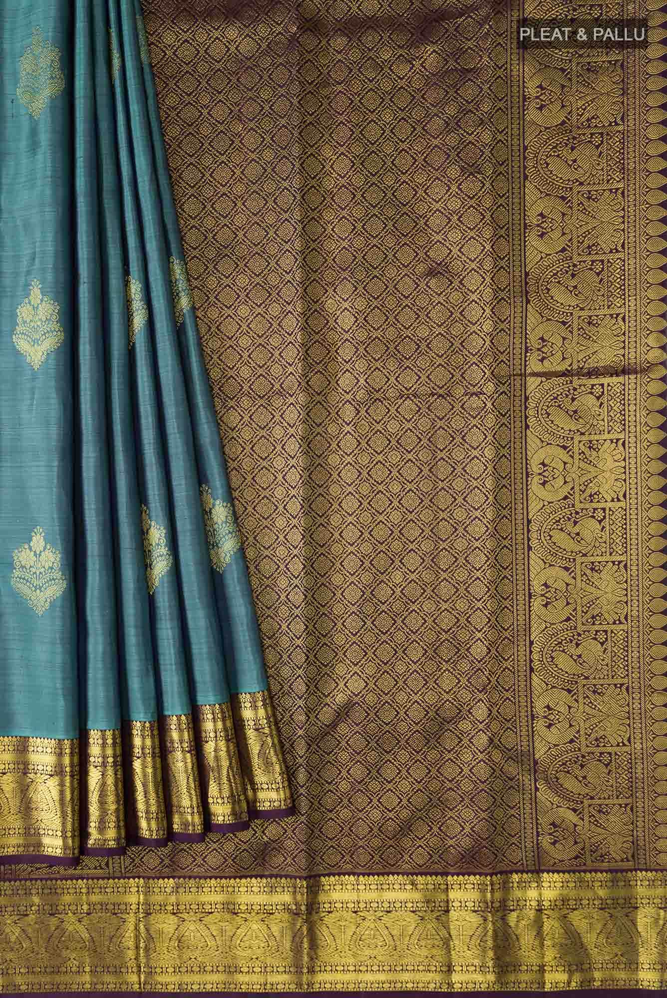 Blue Kanchipuram Silk Saree