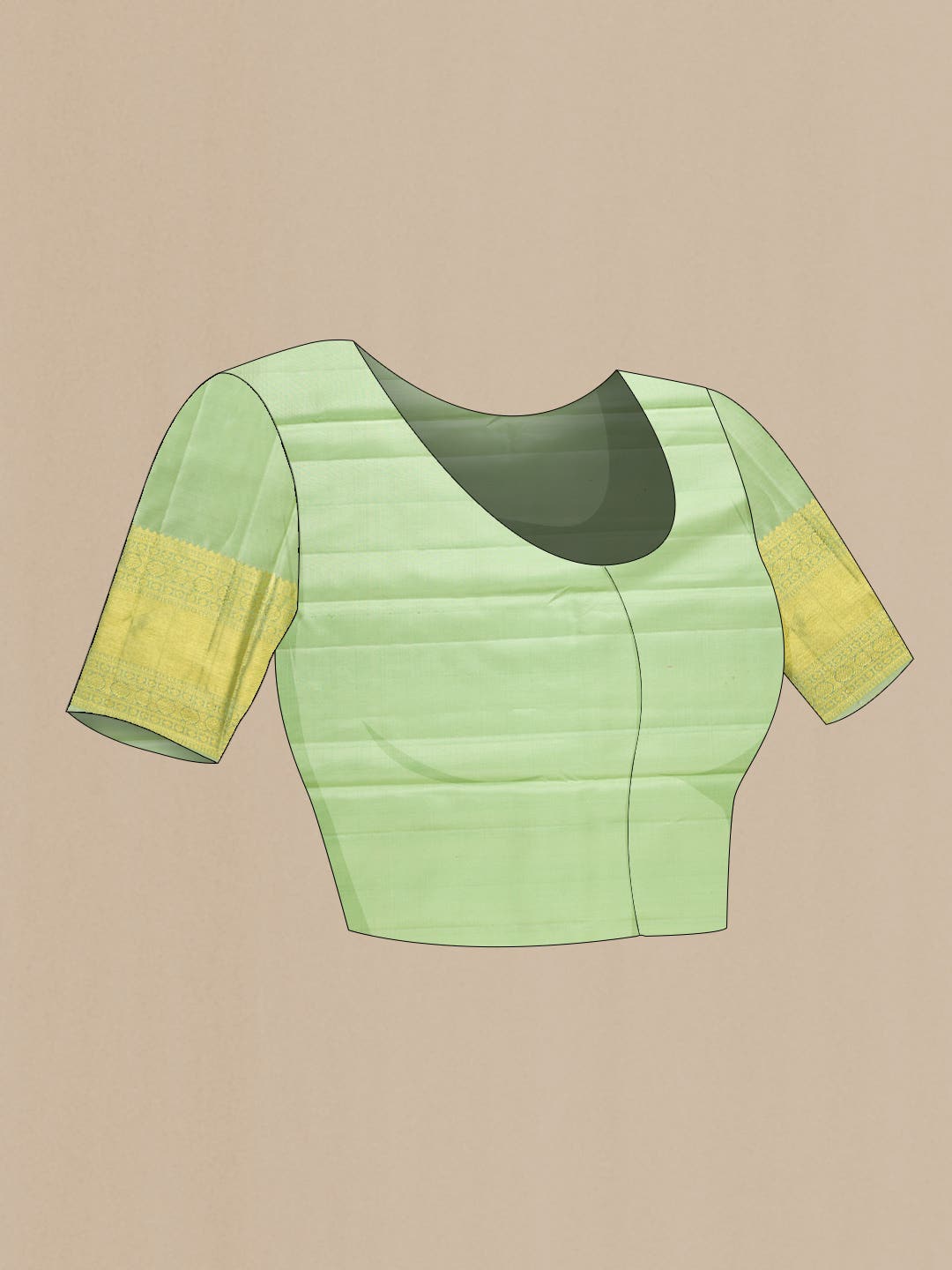 Light Green Dual Tone Kanchipuram Silk Saree