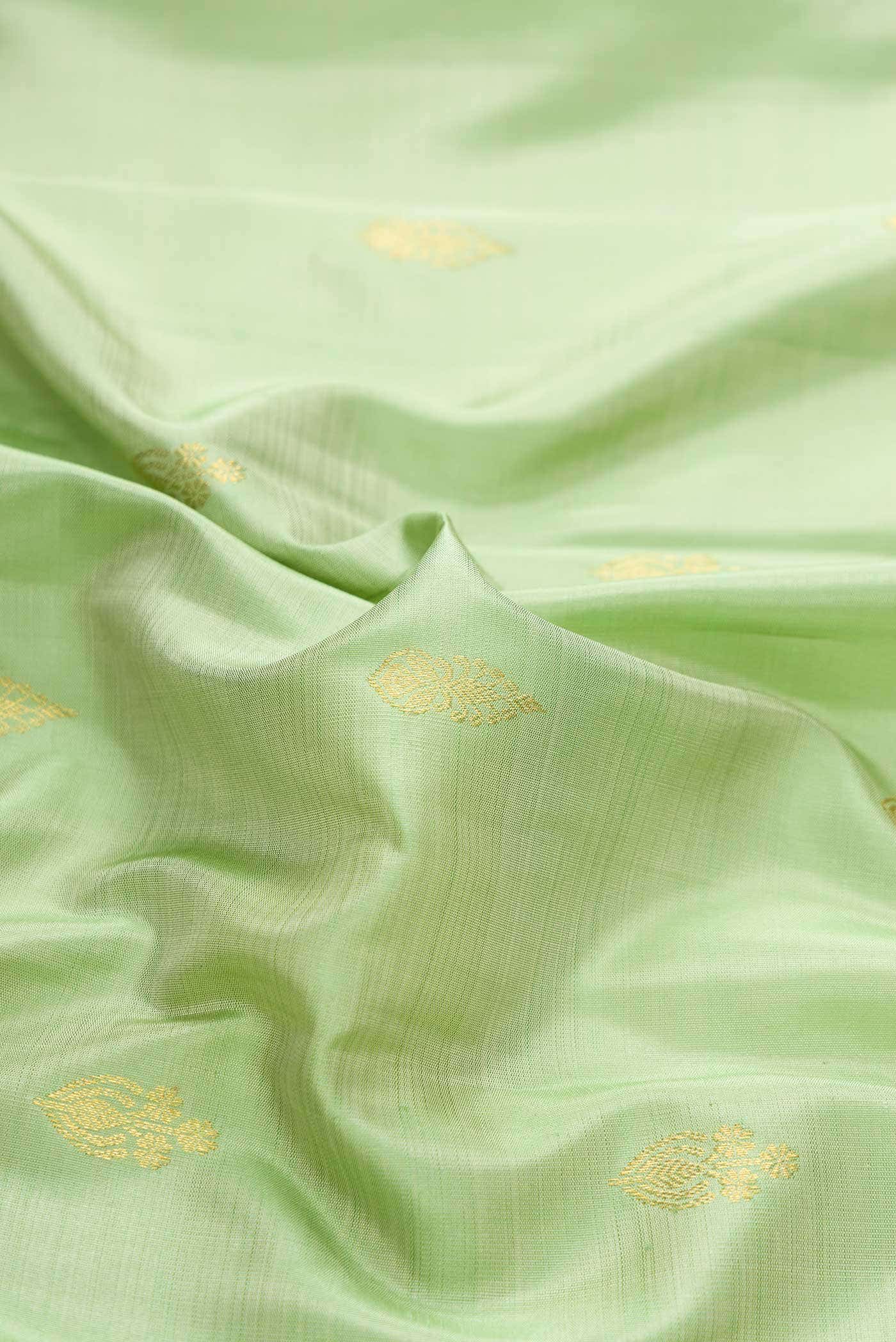 Light Green Dual Tone Kanchipuram Silk Saree