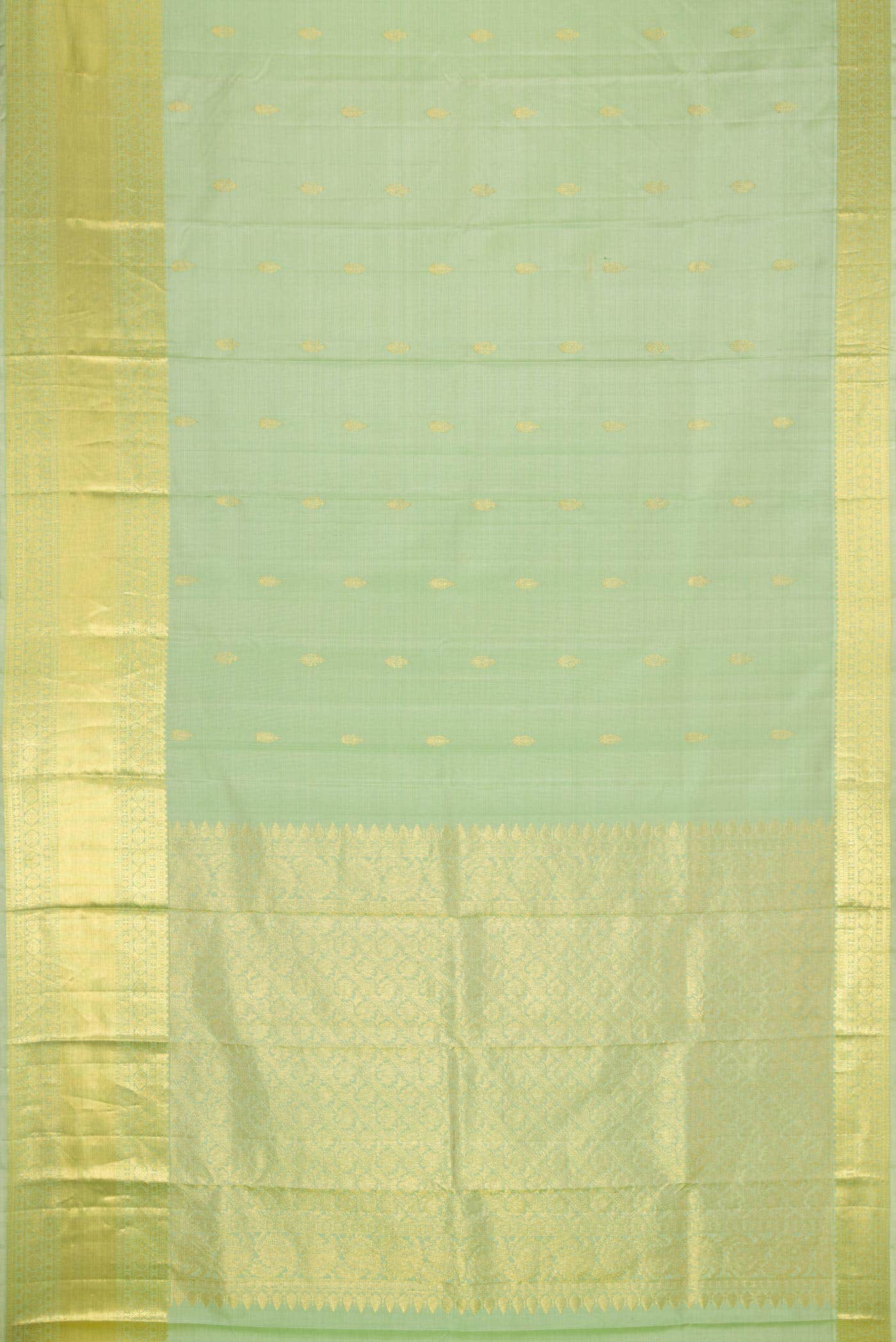 Light Green Dual Tone Kanchipuram Silk Saree