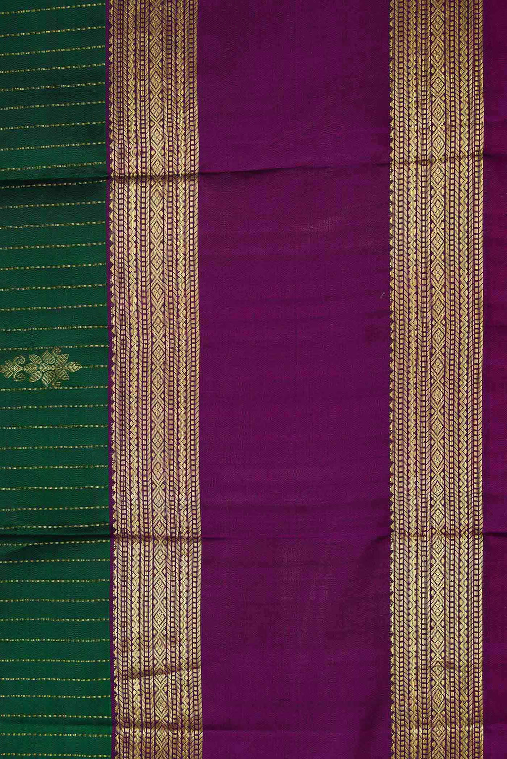 Green Dual Tone Kanchipuram Silk Saree