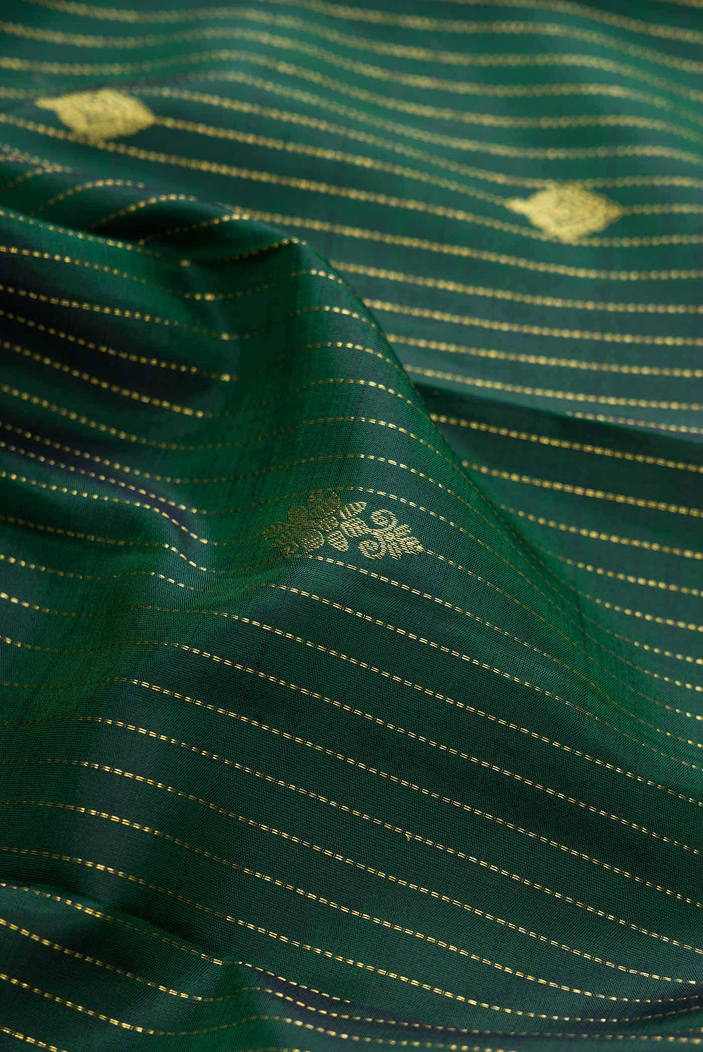 Green Dual Tone Kanchipuram Silk Saree