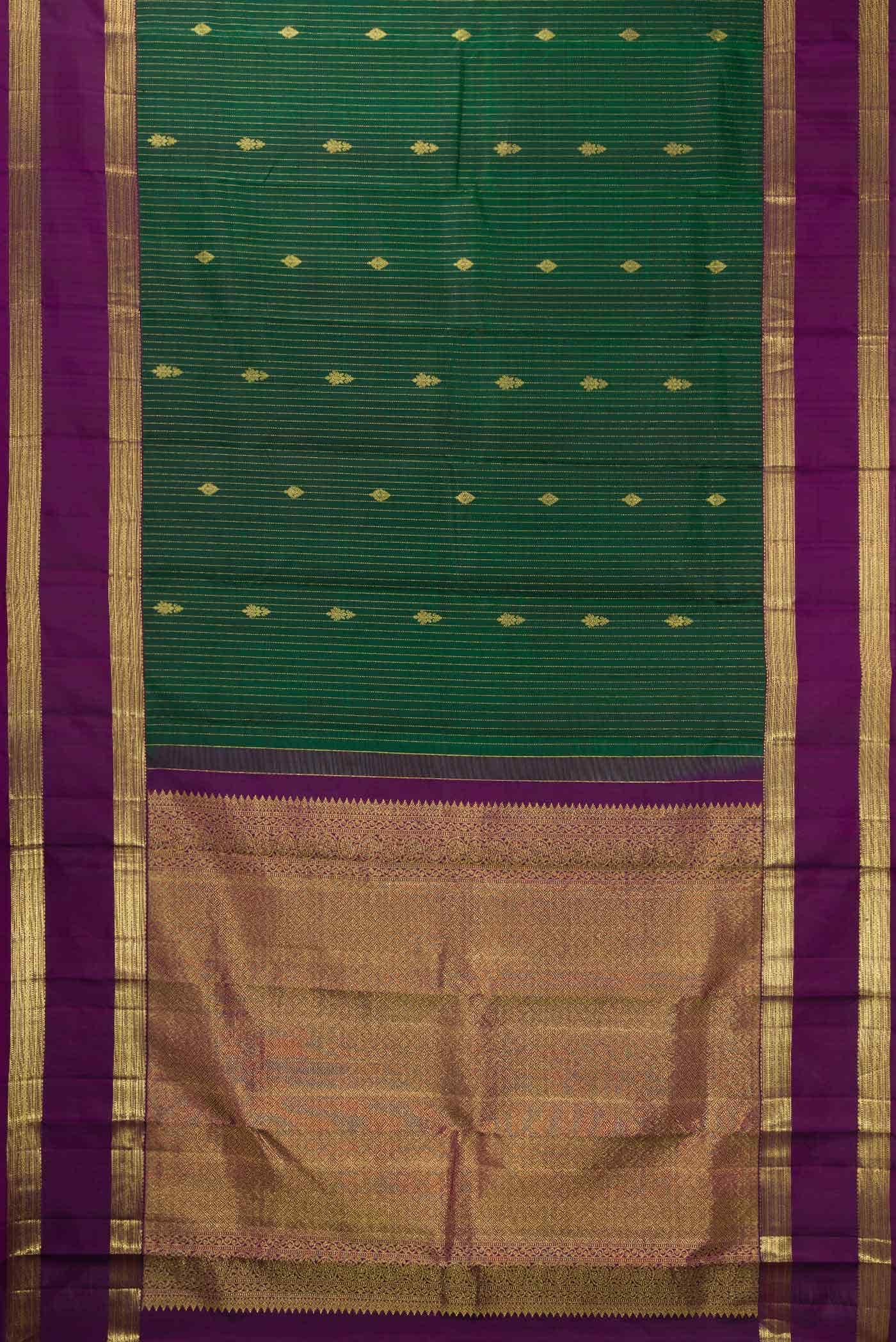 Green Dual Tone Kanchipuram Silk Saree