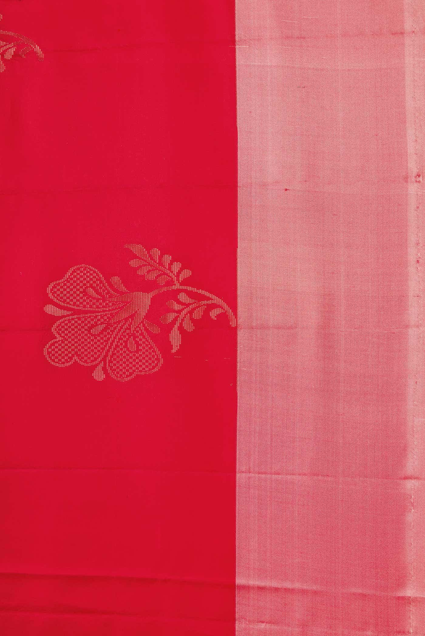 Red Dual Tone Soft Silk Saree