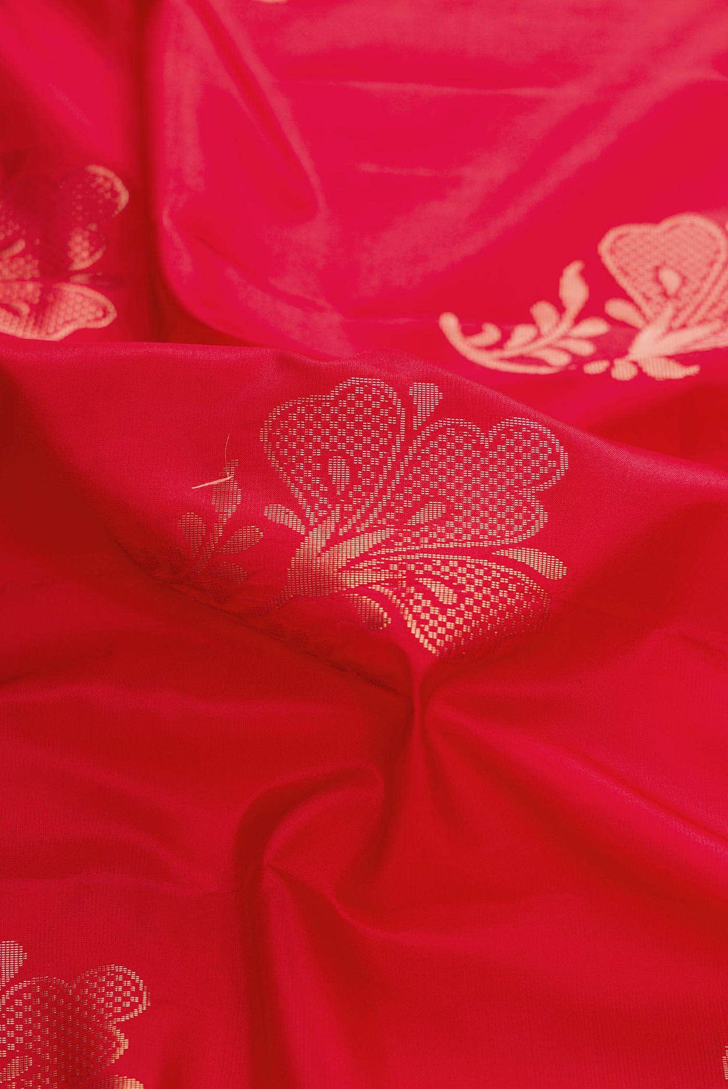 Red Dual Tone Soft Silk Saree