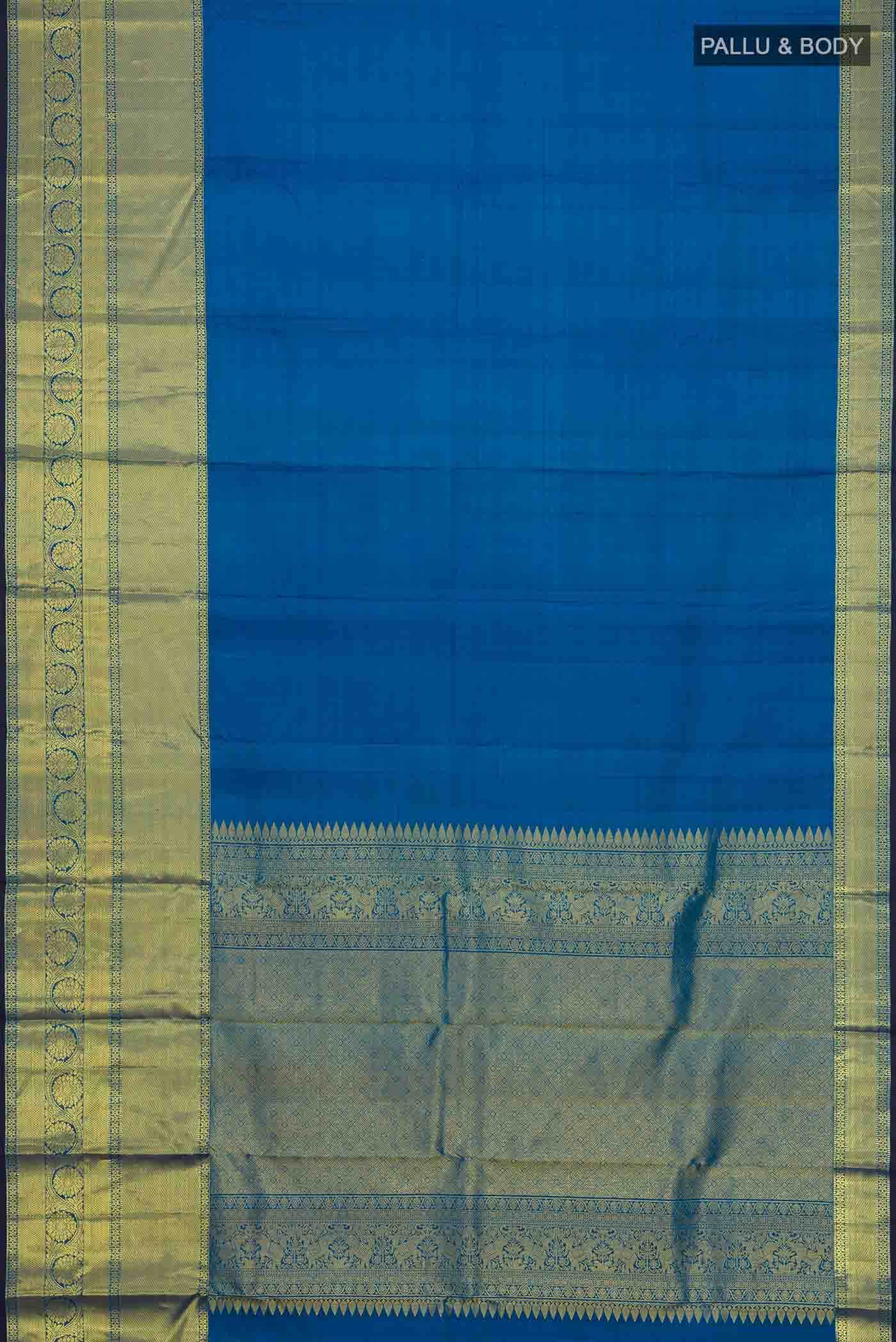 Blue Kanchipuram Silk Saree
