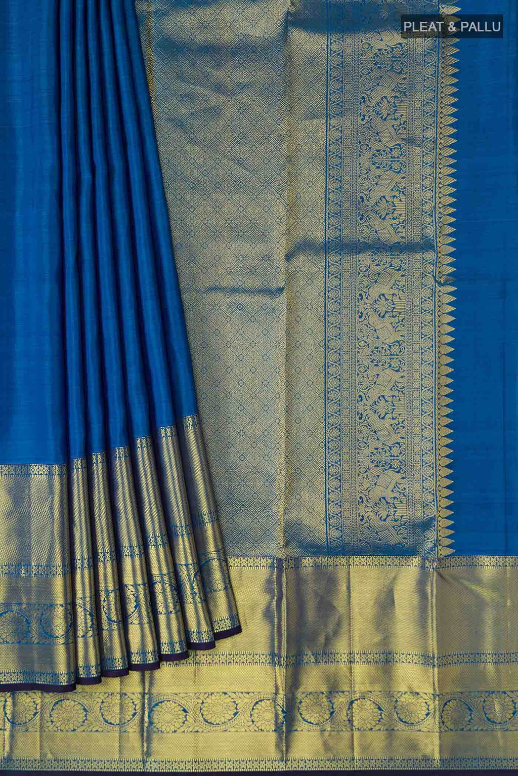 Blue Kanchipuram Silk Saree