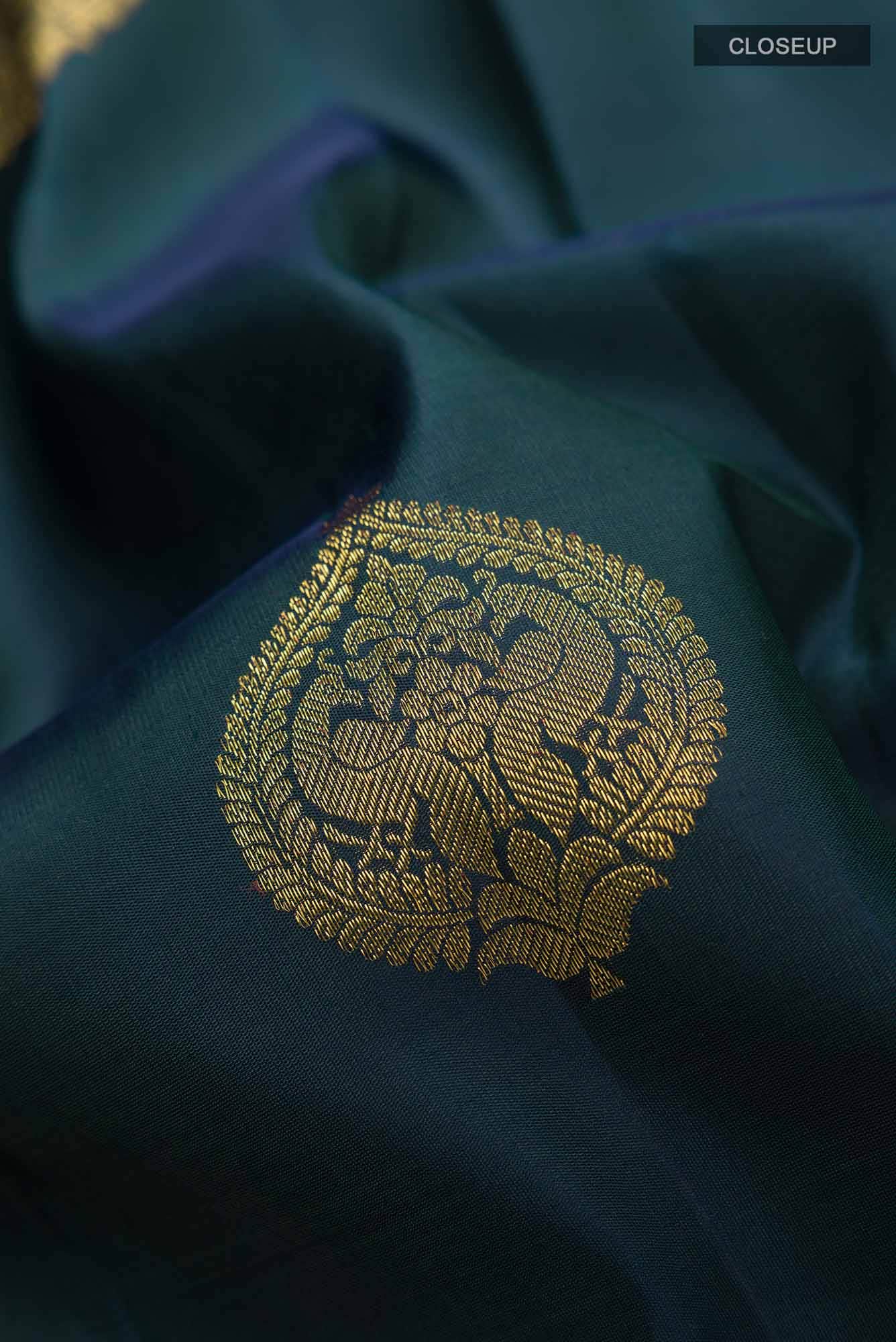 Blue Kanchipuram Silk Saree
