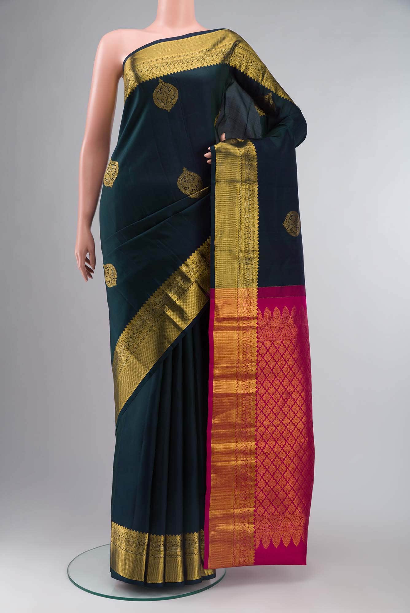 Blue Kanchipuram Silk Saree