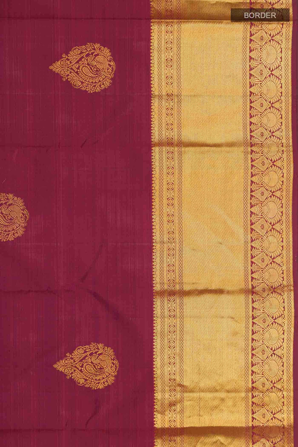 Maroon Kanchipuram Silk Saree