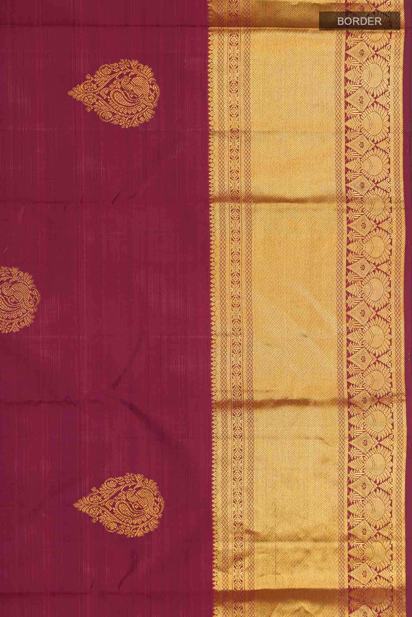 Maroon Kanchipuram Silk Saree