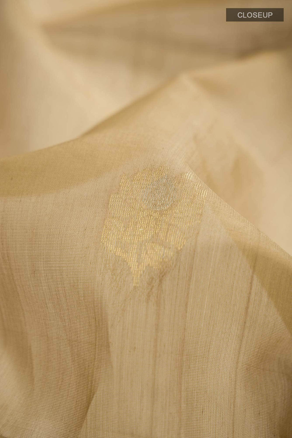 Beige Silk Cotton Saree