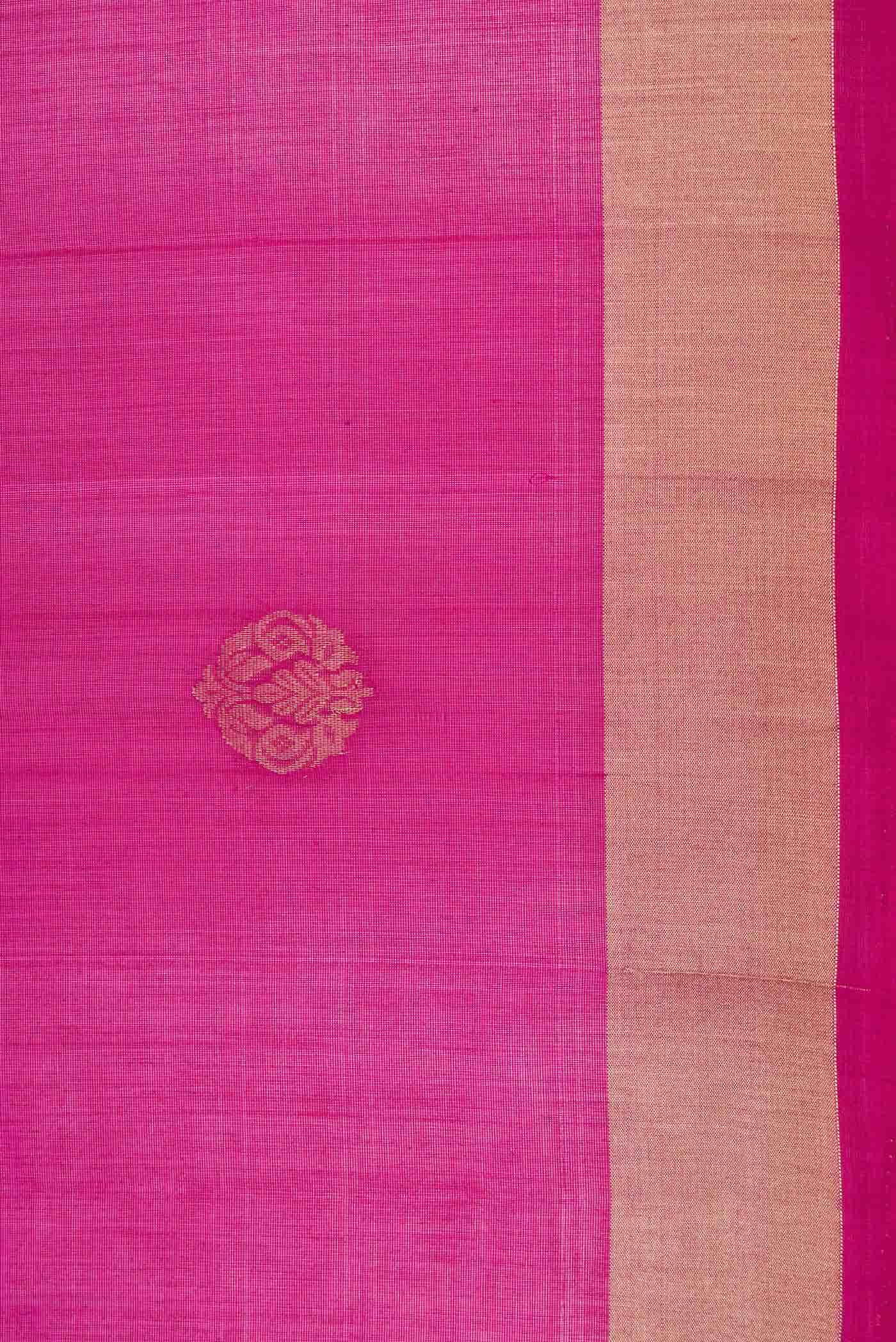 Magenta Dual Tone Silk Cotton Saree
