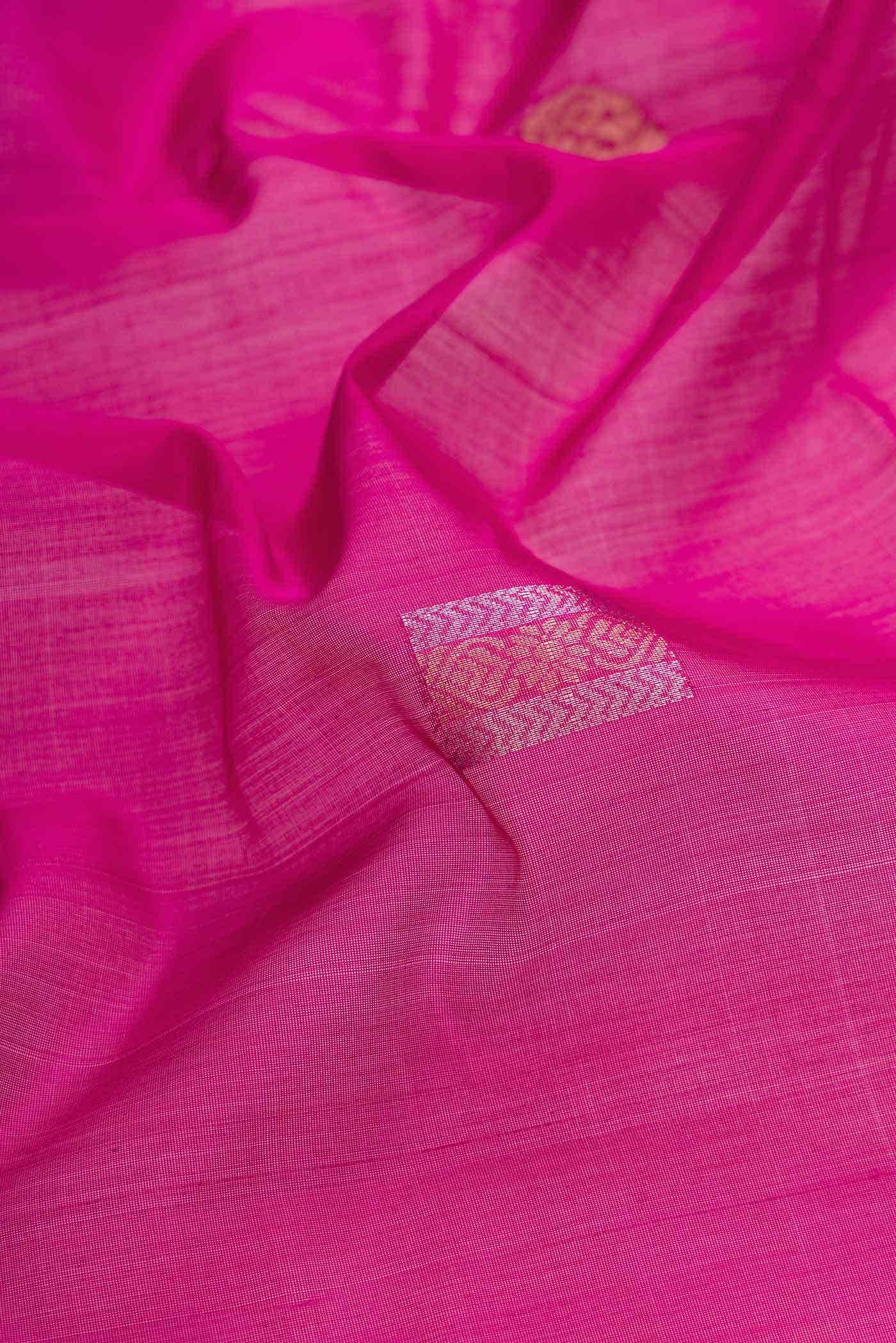 Magenta Dual Tone Silk Cotton Saree