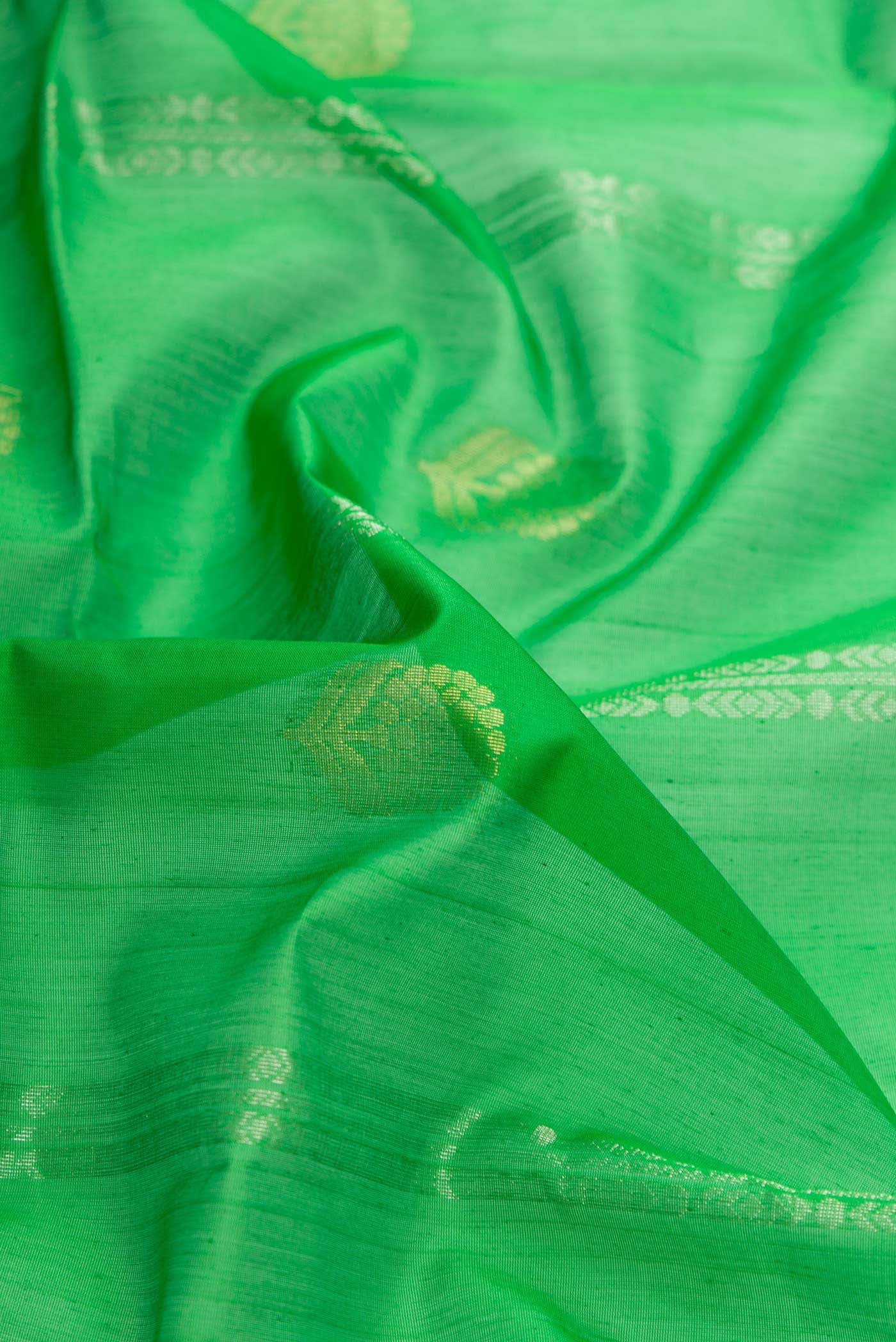 Green Dual Tone Silk Cotton Saree