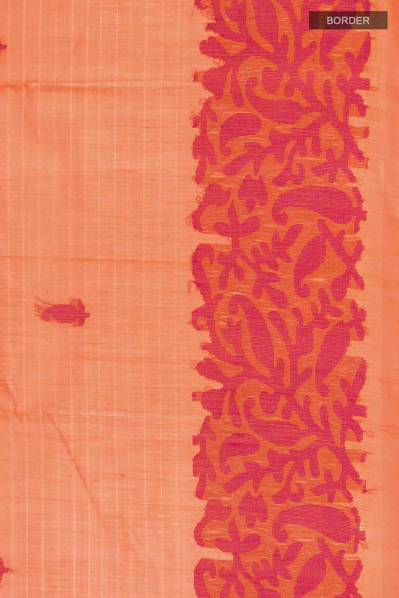 Orange Silk Cotton Saree