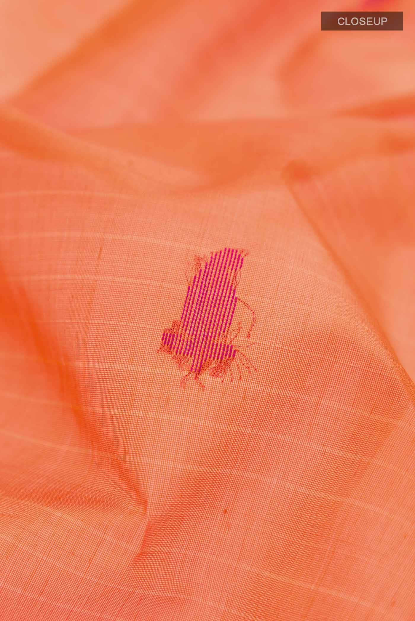 Orange Silk Cotton Saree