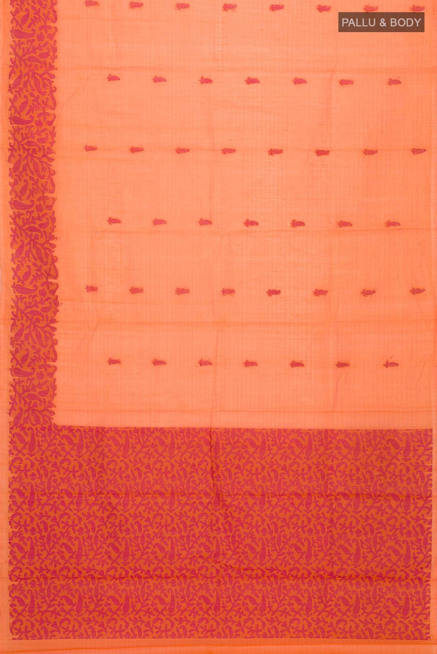 Orange Silk Cotton Saree