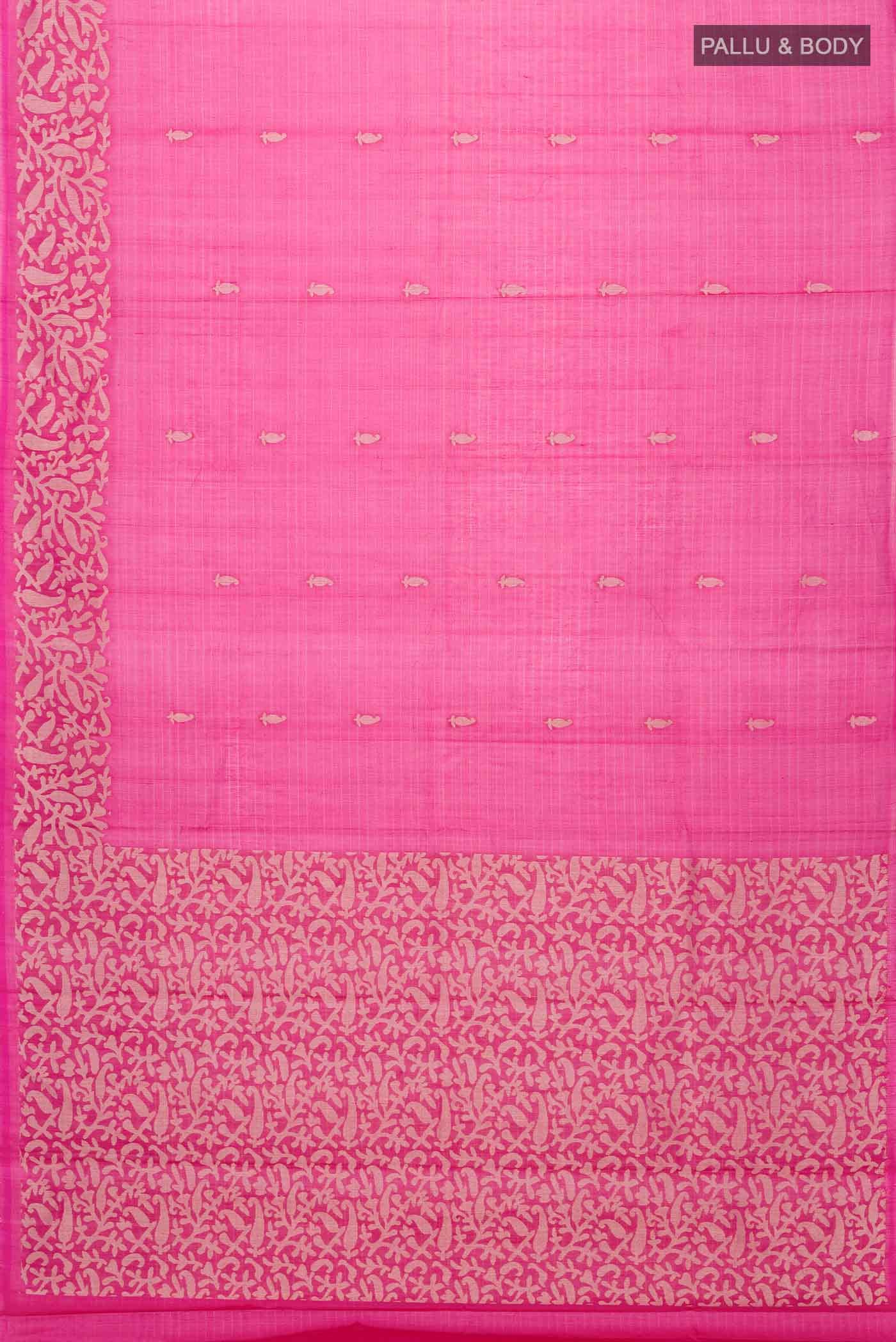 Pink Silk Cotton Saree