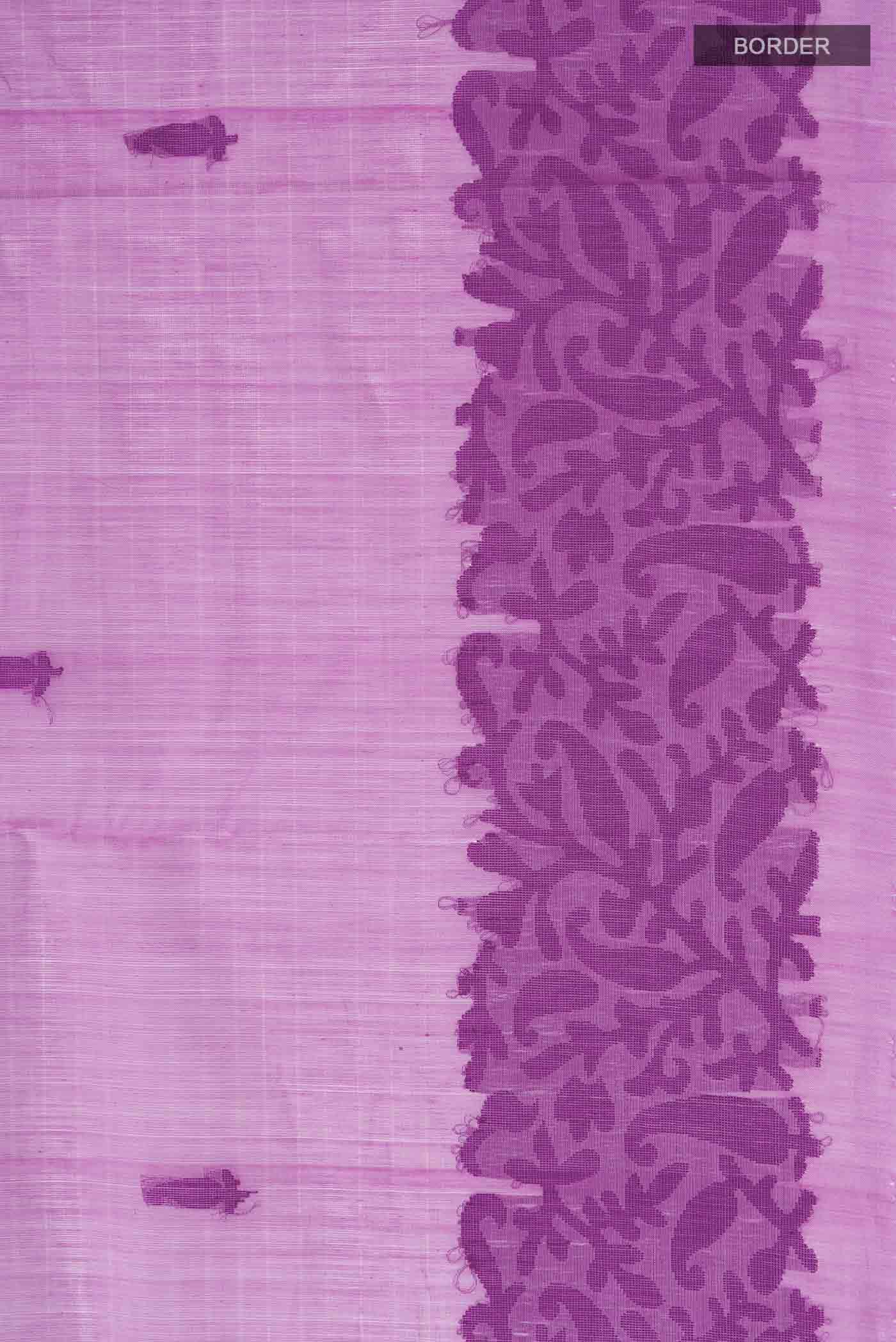 Lavender Silk Cotton Saree