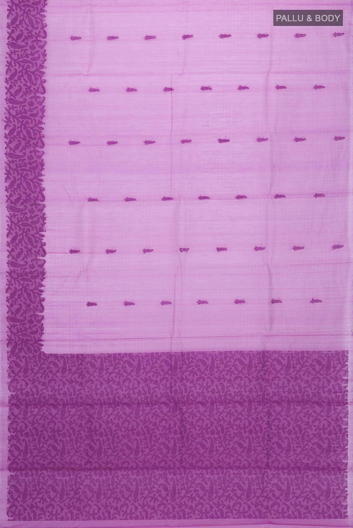 Lavender Silk Cotton Saree